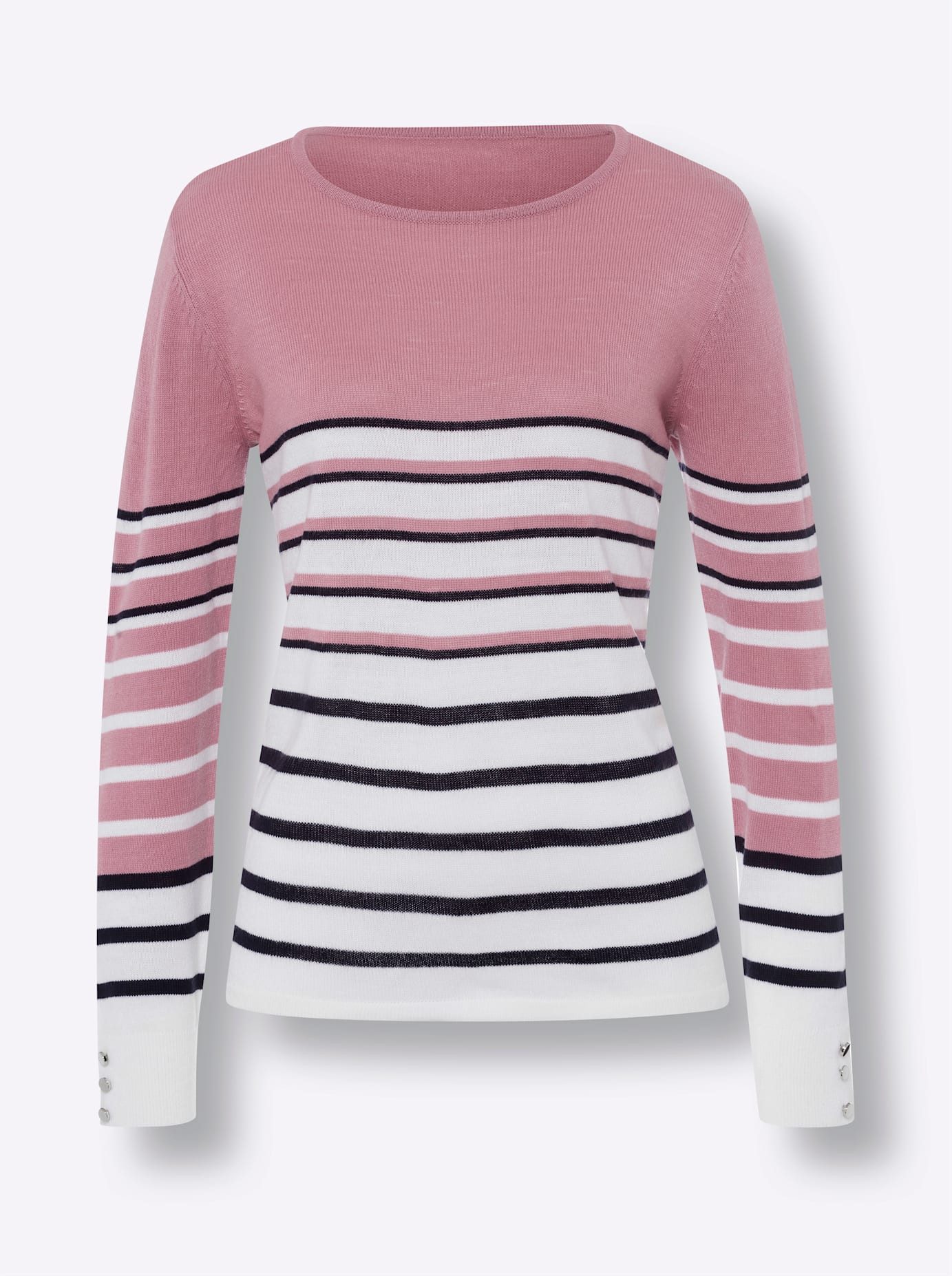 Classic Basics Gestreepte Trui met lange mouwen