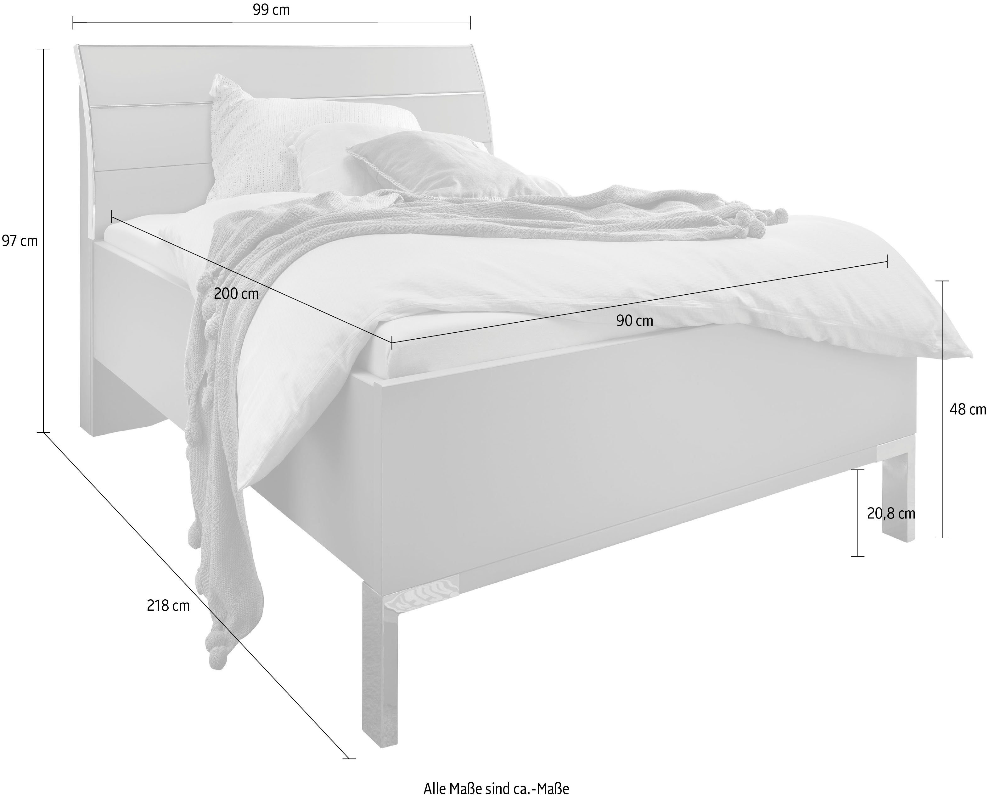 WIEMANN Futonbed Monaco, 4-voudig in hoogte verstelbaar met stijlvol houten hoofdbord, made in germany