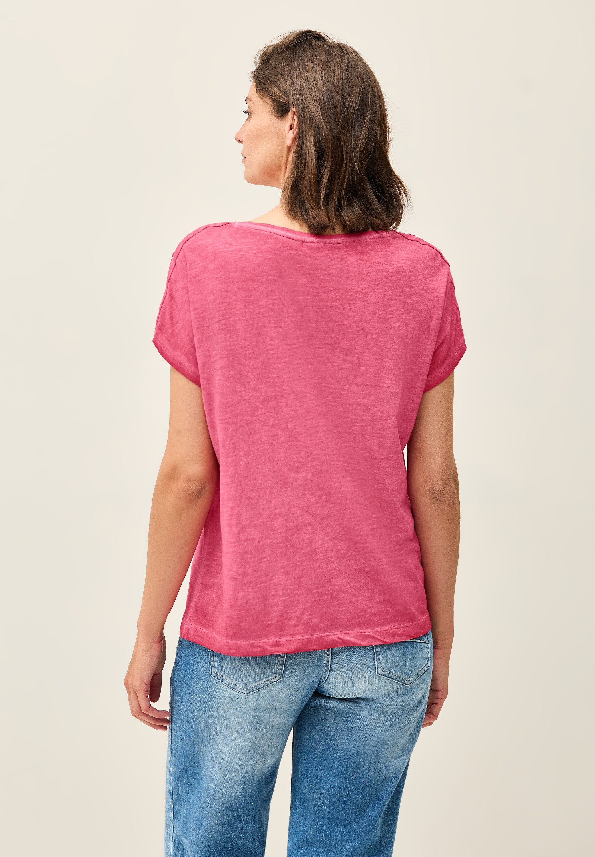 Cecil T-shirt met knoopdetail