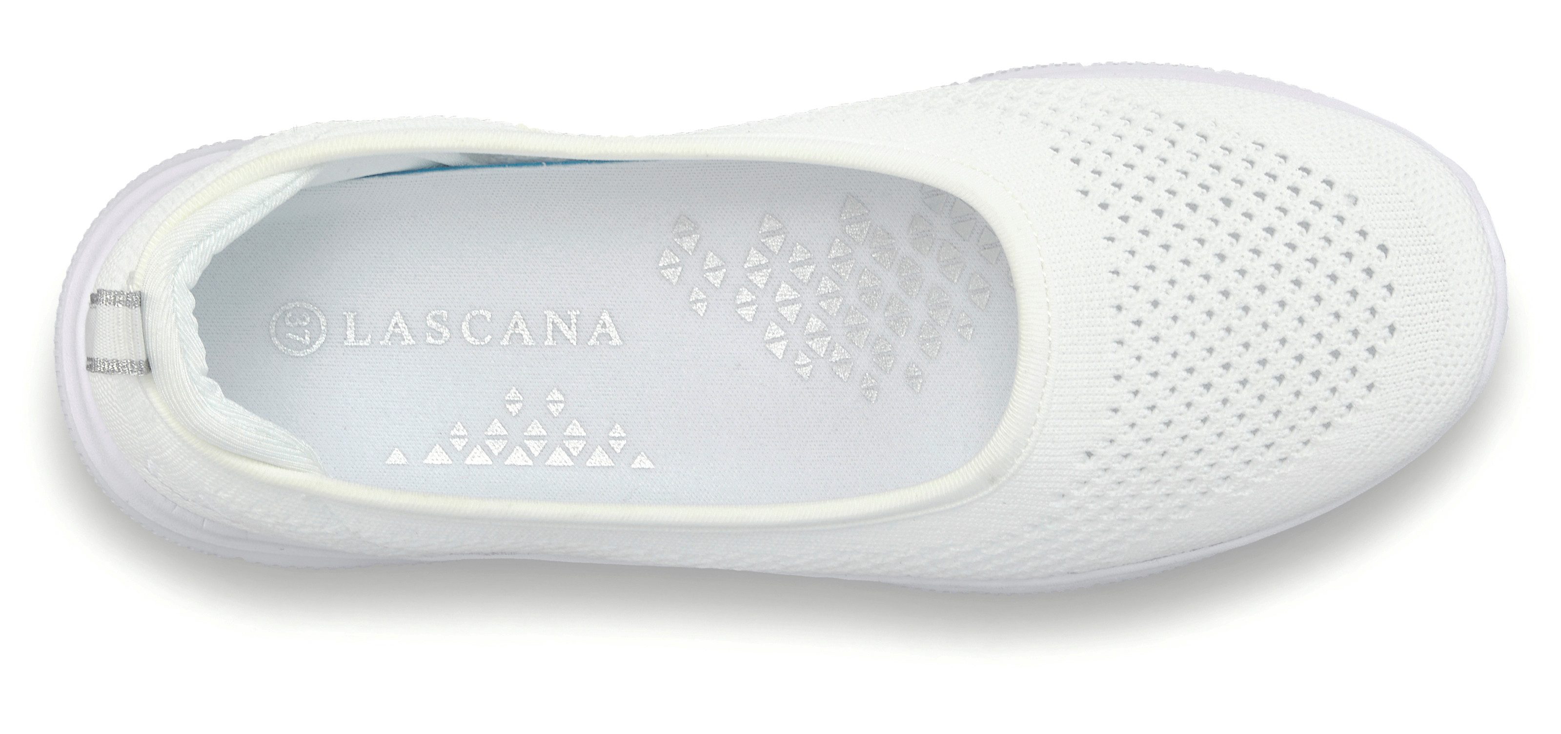 Lascana Sneaker-ballerina’s ultralichte slipper, slip-on sneaker, vrijetijdsschoen vegan