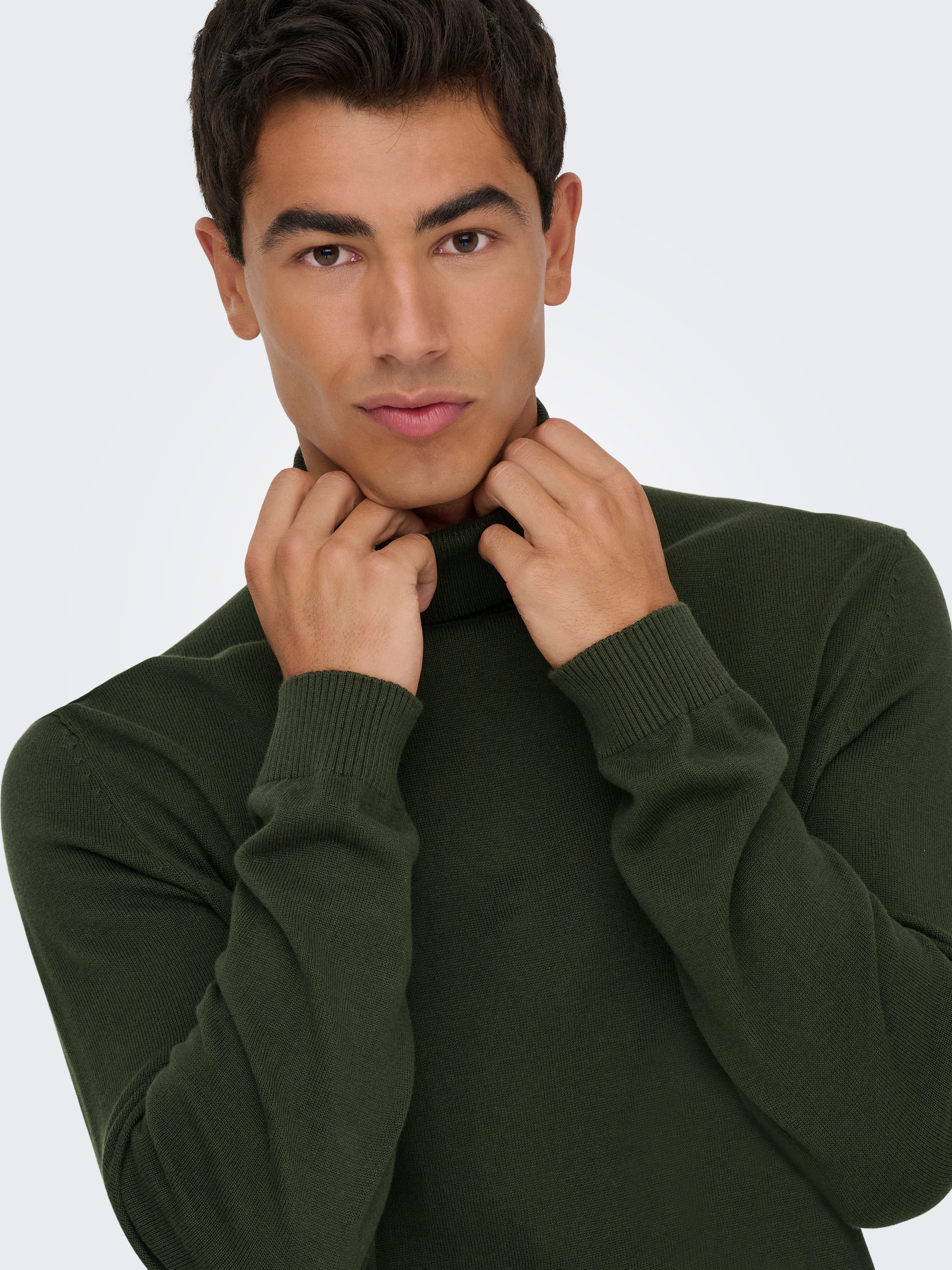 ONLY & SONS Coltrui ONSHOLGER REG ROLL NECK KNIT - OTL