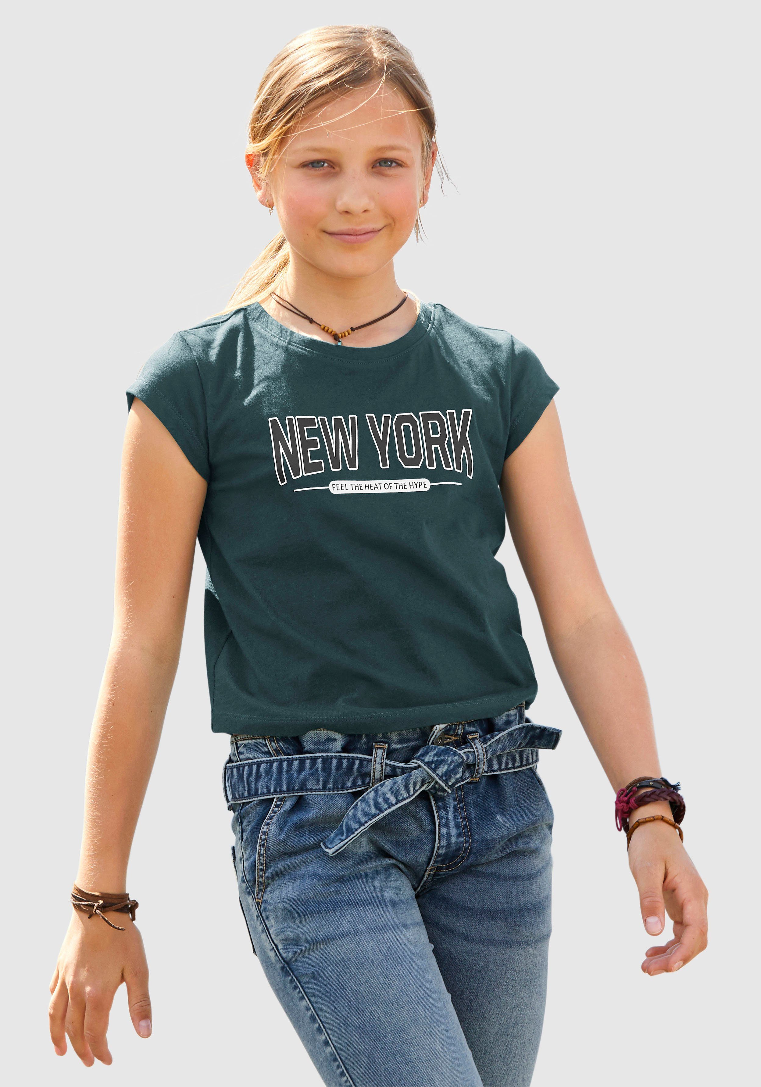 KIDSWORLD T-shirt New York - Print Korte mouwen, rechte pasvorm, met stijlvolle print