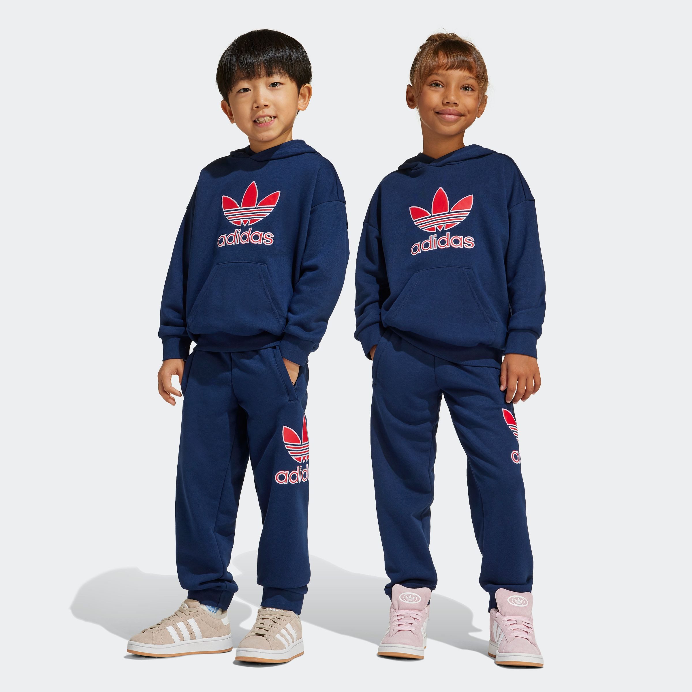 adidas Originals Trainingspak HOODIE SET (2-delig) kinderen trainingspakken maat 116 blauw