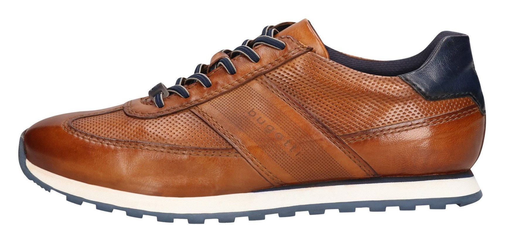 Bugatti Sneakers vrijetijdsschoen, lage schoen, veterschoen met contrast bies