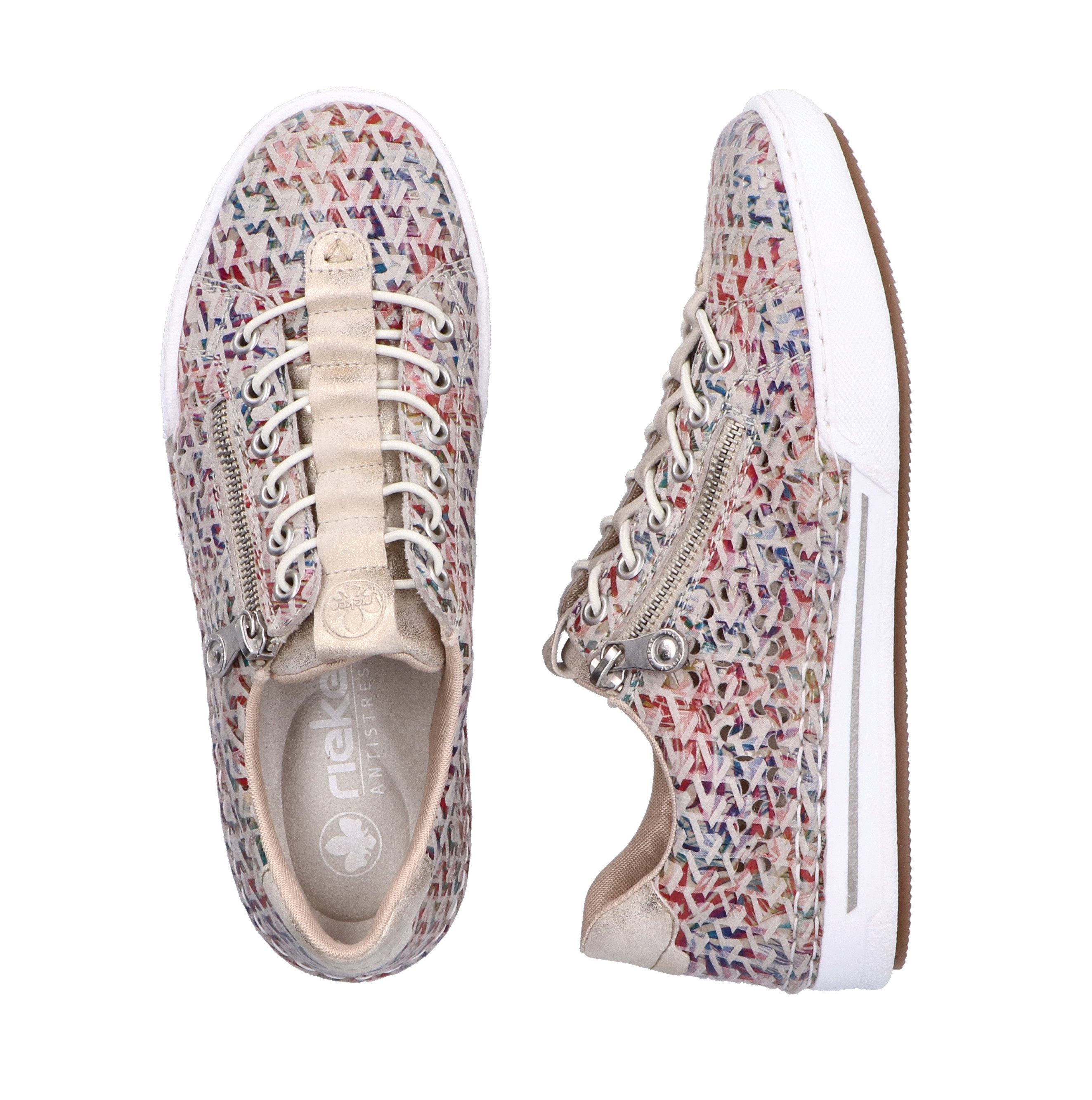 Rieker Slip-on sneakers , instapschoen, lage schoen, vrijetijdsschoen met gewatteerde schacht