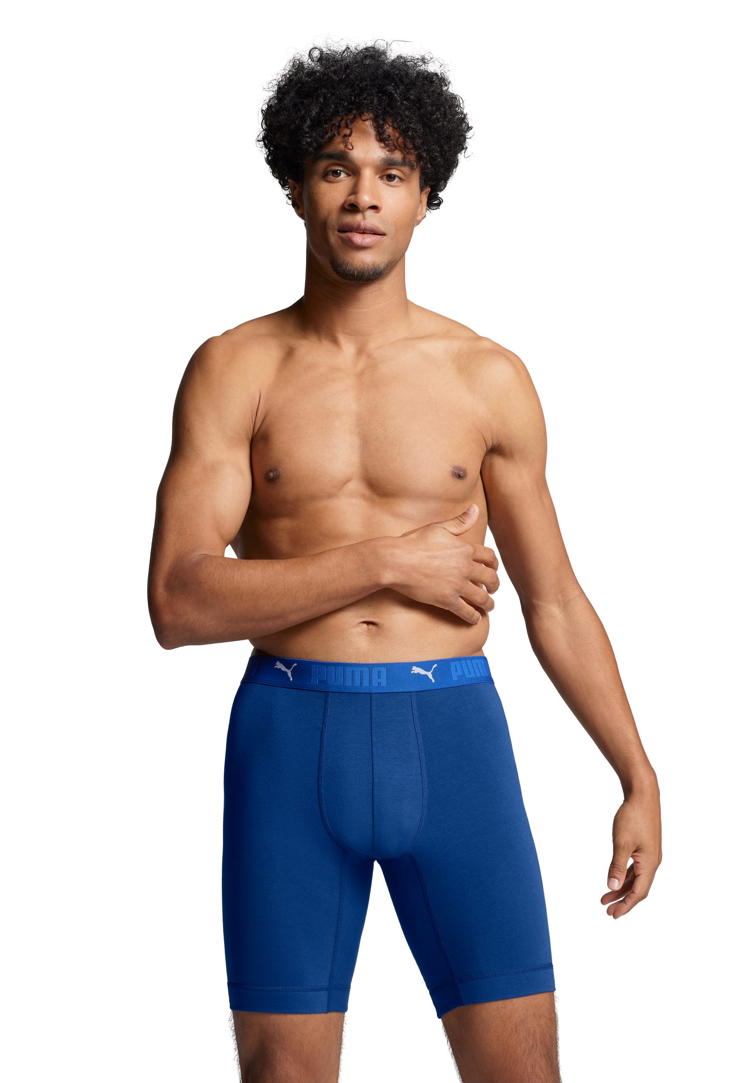 PUMA Boxershort PUMA MEN SPORT COTTON LONG BOXERS 2P (2 stuks, Set van 2)