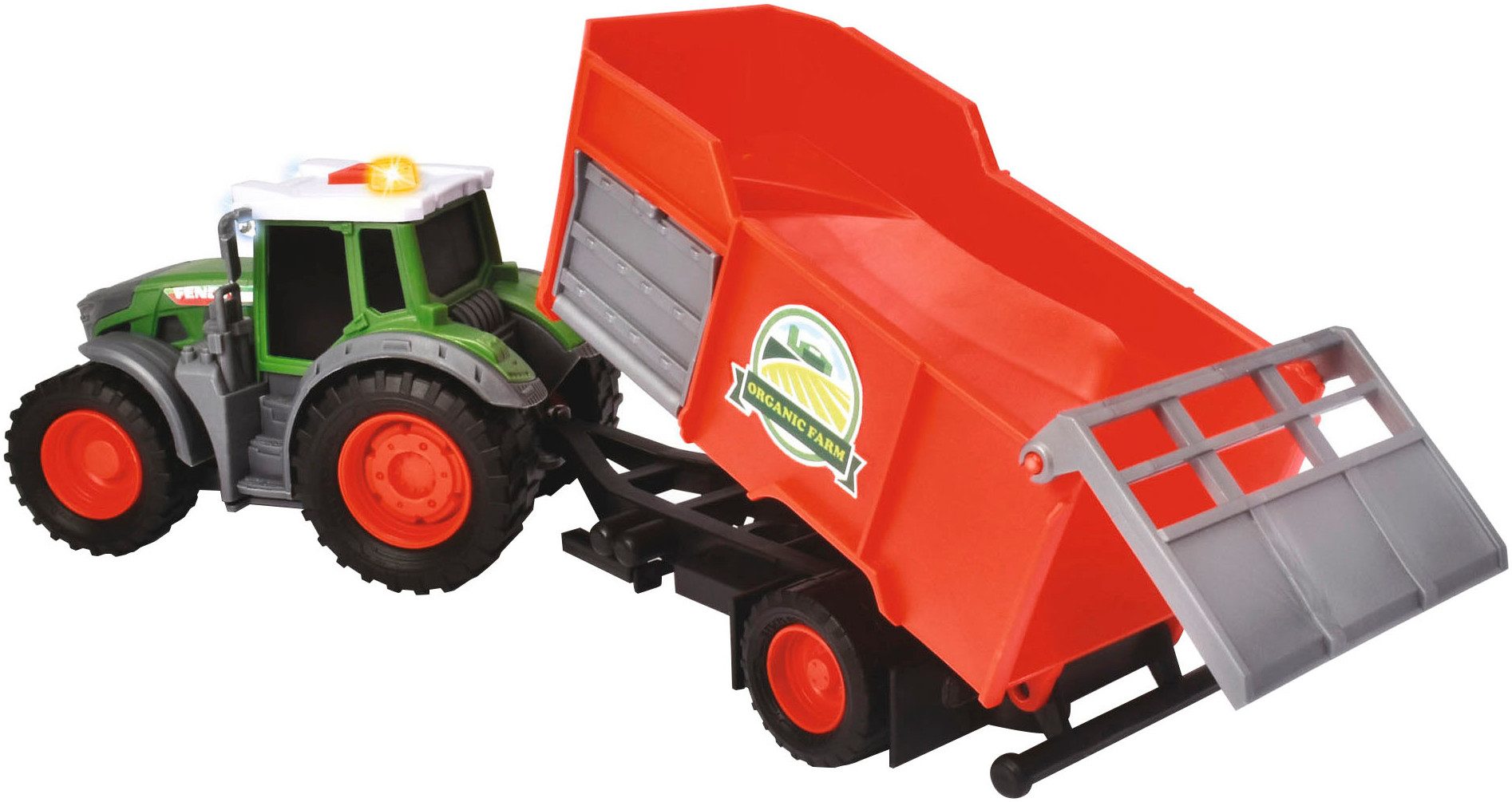 Dickie Toys Speelgoed-tractor Fendt farm trailer met licht en geluid