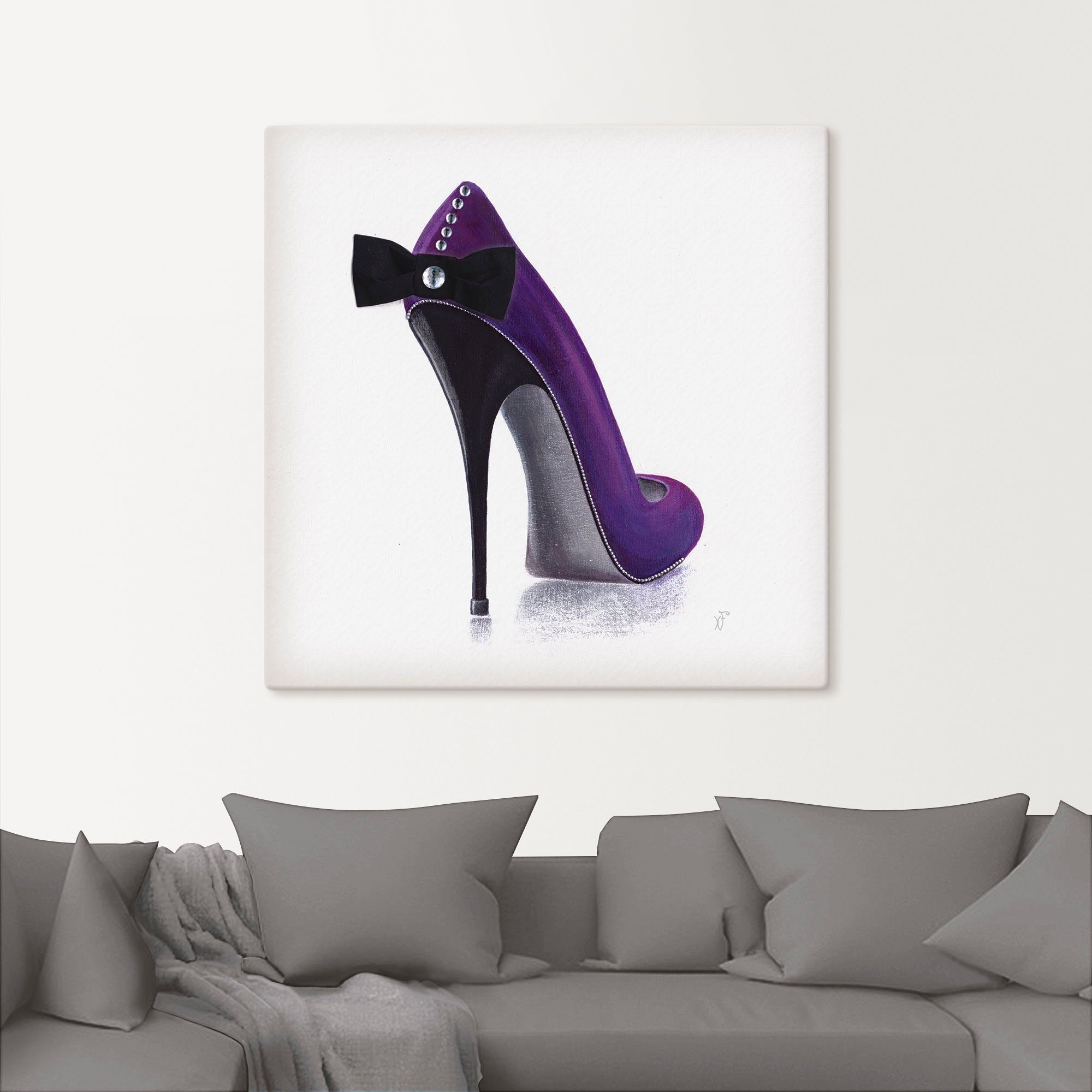 Artland Artprint op linnen Damesschoenen - violet model