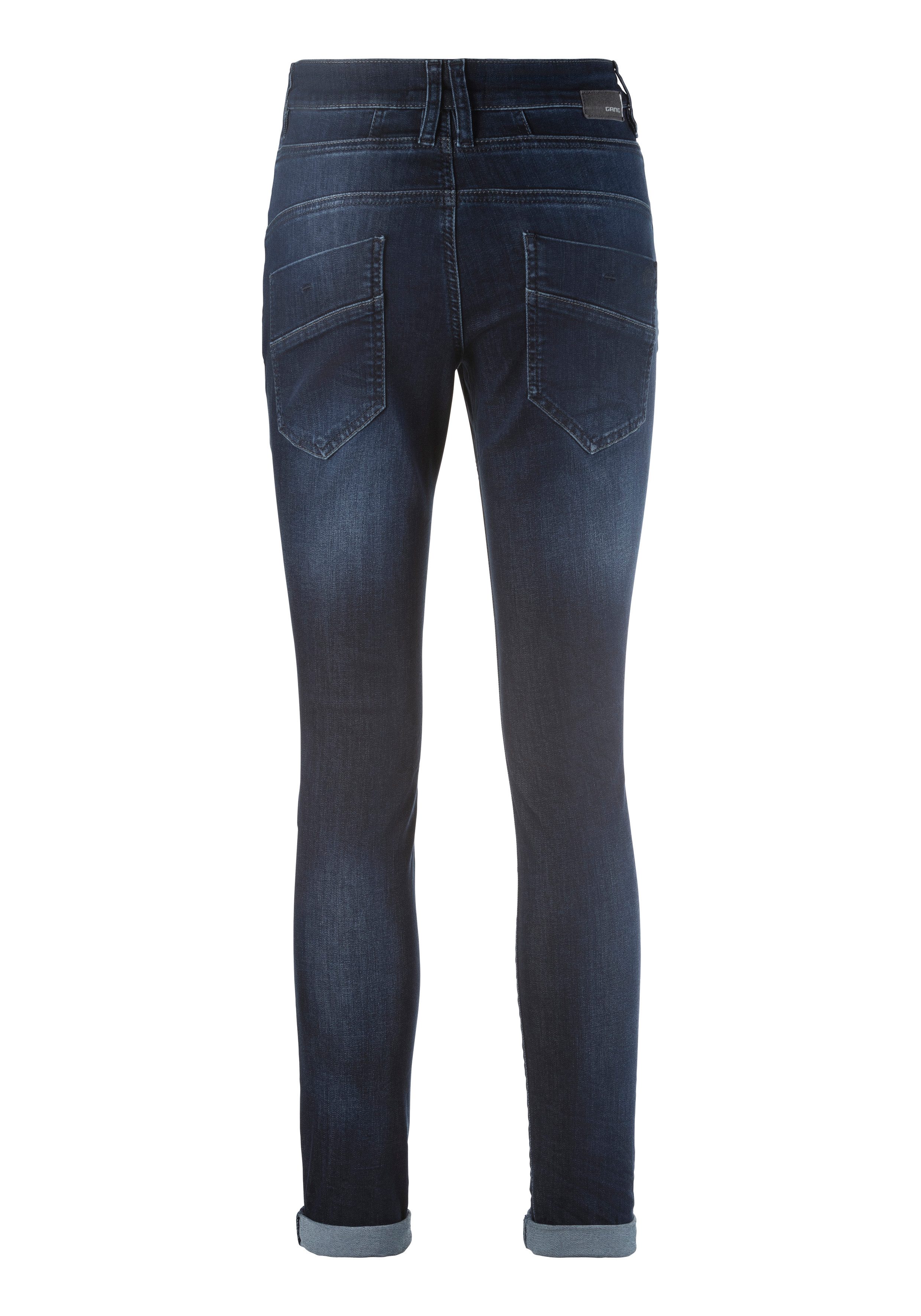 GANG Slim fit jeans 94New Georgina met karakteristieke figuurnaden in de breedte over het bovenbeen