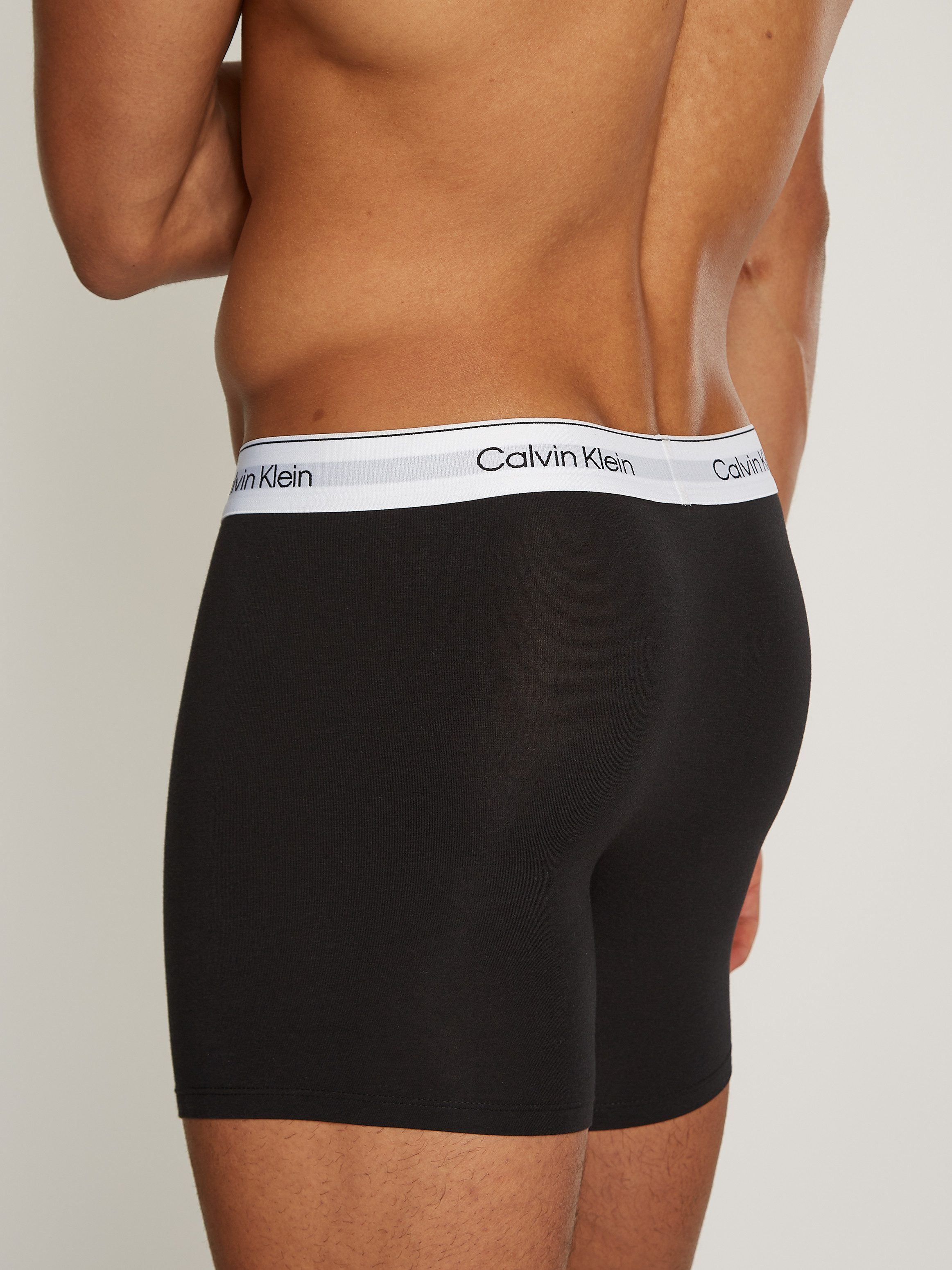 Calvin Klein Boxershort BOXER BRIEF 3PK met langere pijpen logo-elastische band (3 stuks) (set 3 stuks)