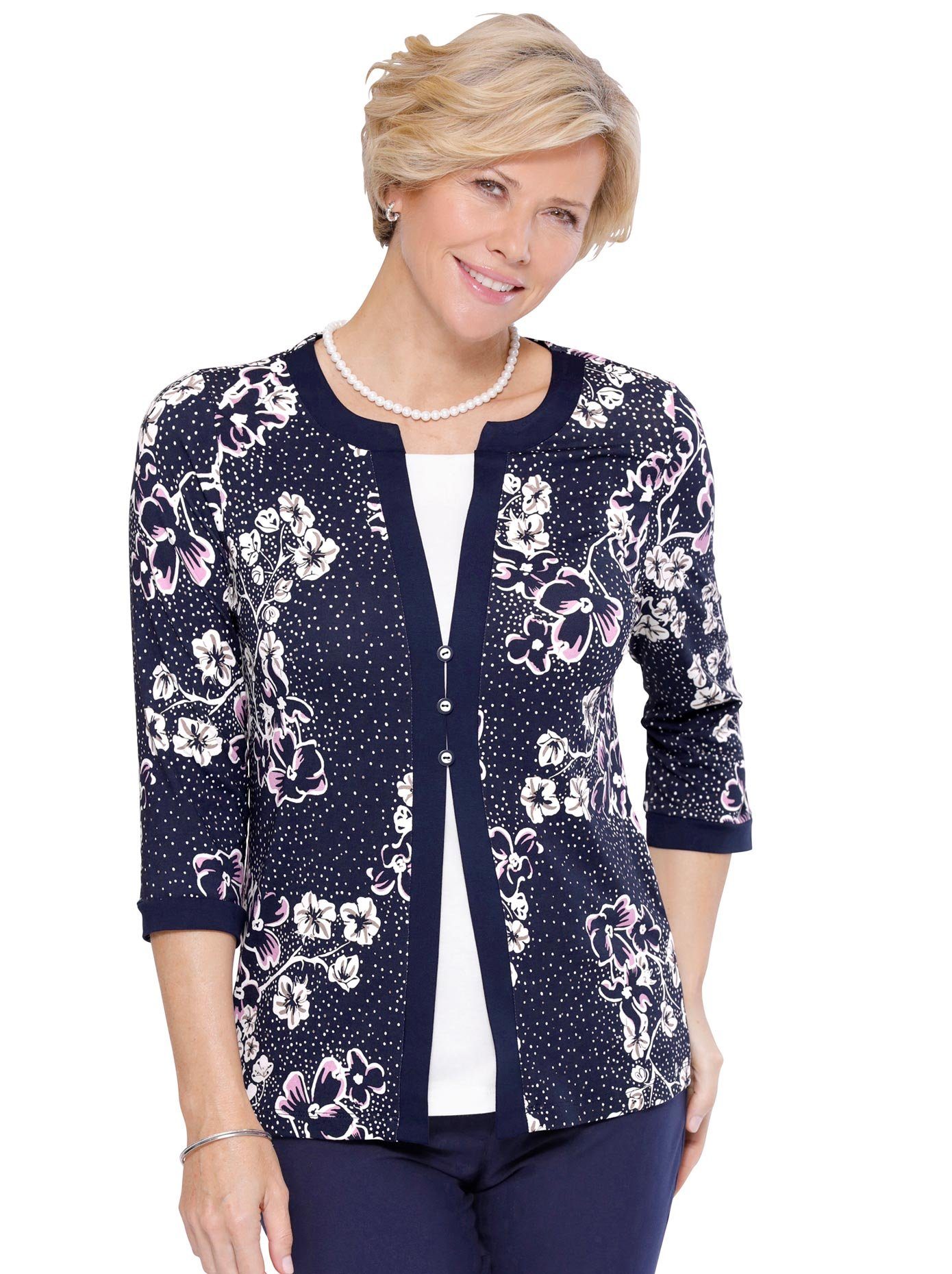 Classic 2-in-1-shirt Shirt (1-delig) dames 2-in-1 shirts maat 44 roze