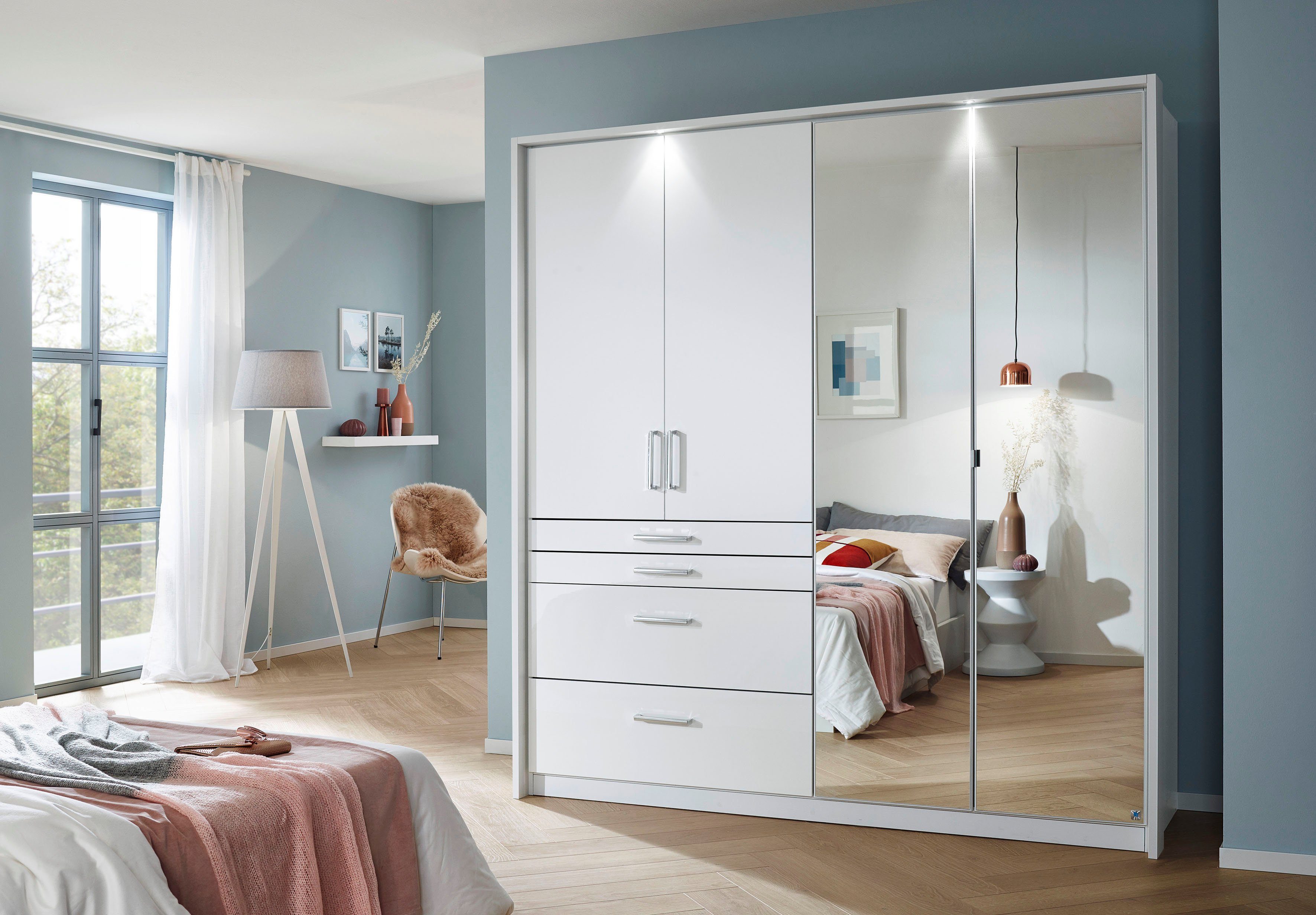 rauch Draaideurkast Kledingkast kast garderobe garderobekast topseller HOMBURG inclusief passe-partout, bovenste lade met indeling made in germany
