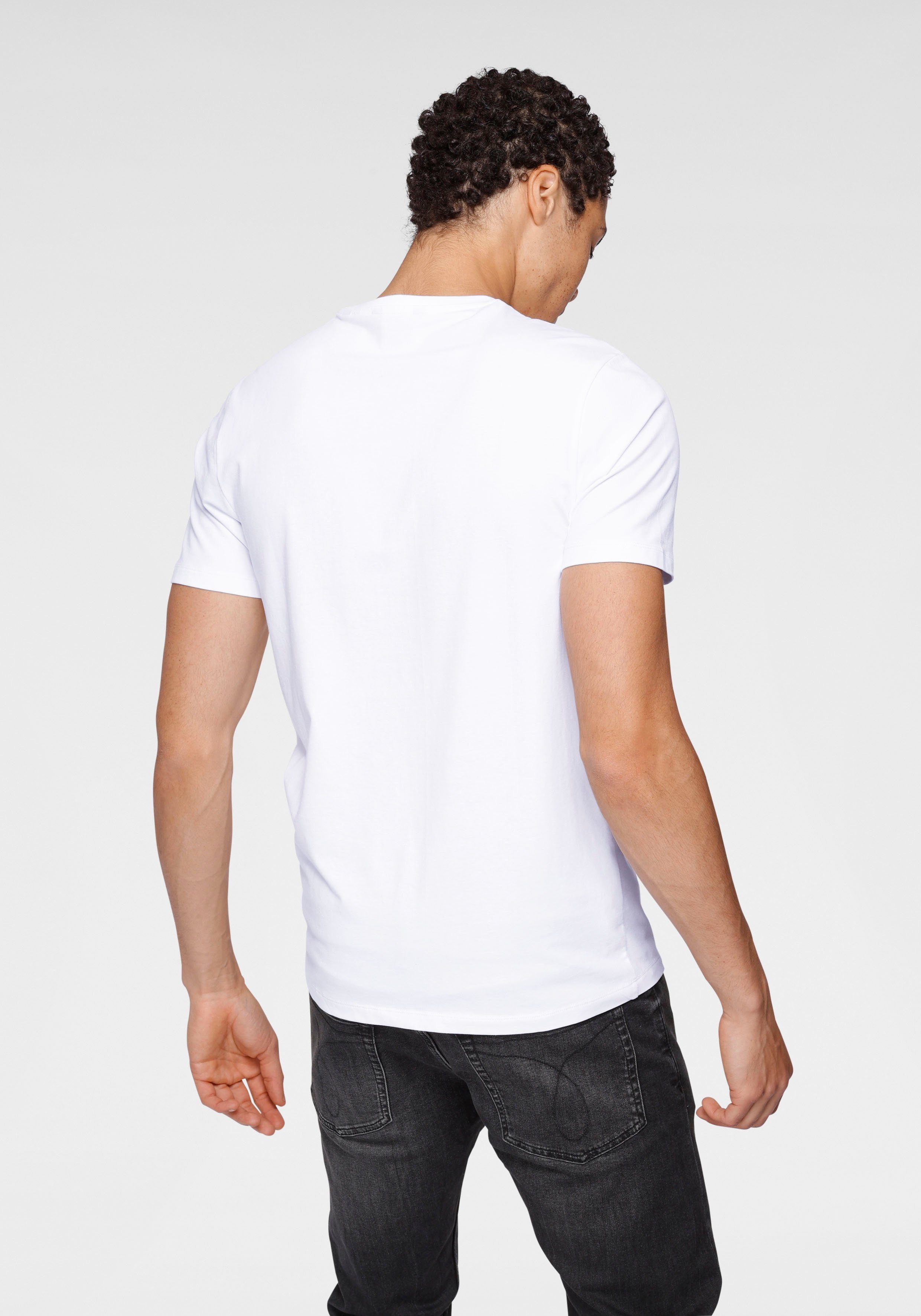 ONLY & SONS T-shirt BASIC LIFE SLIM O-NECK 2-PACK (2-delig, Set van 2)