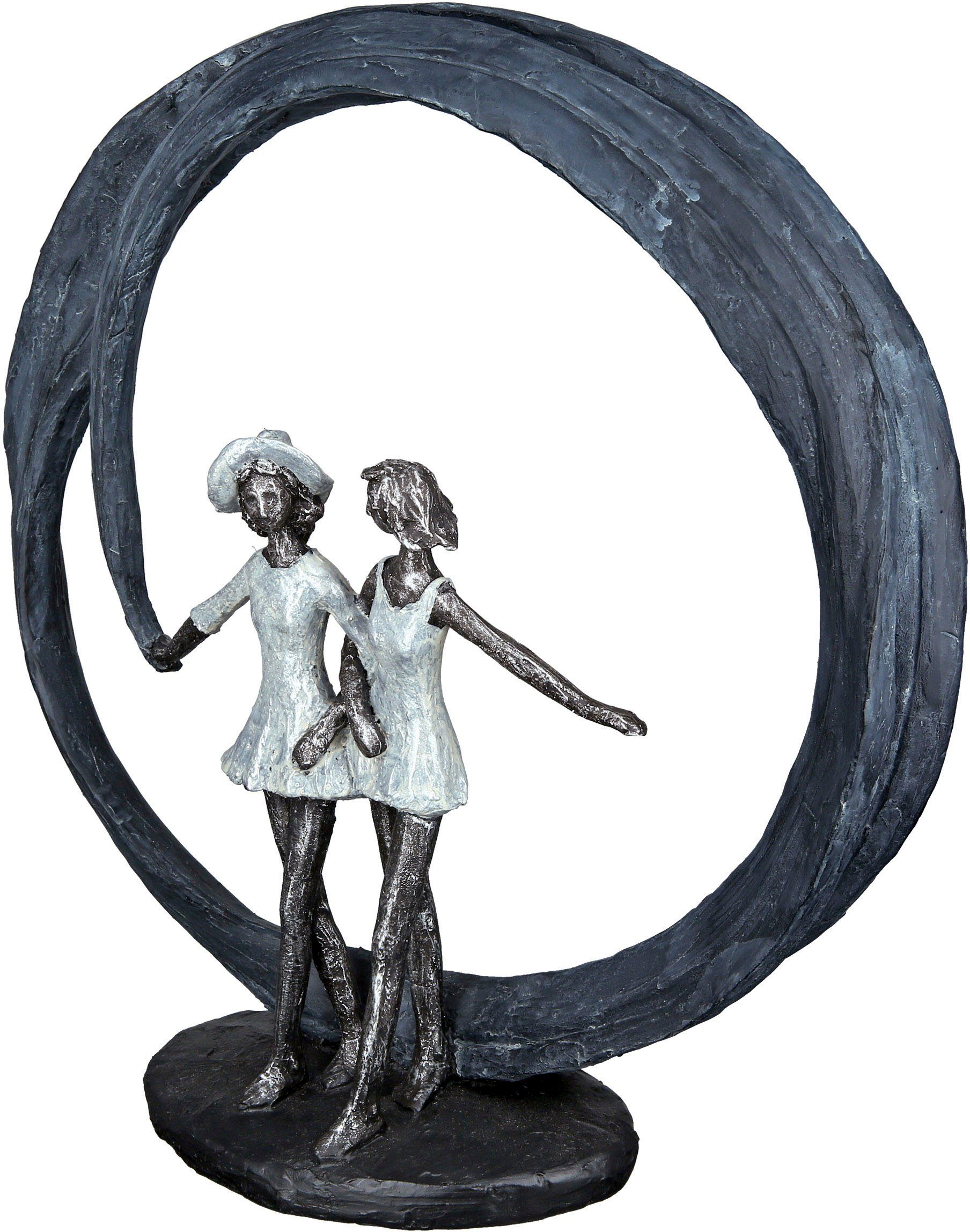 Casablanca by Gilde Decoratief figuur Sculptuur More than friends, grijs/zilverkleur (1 stuk)