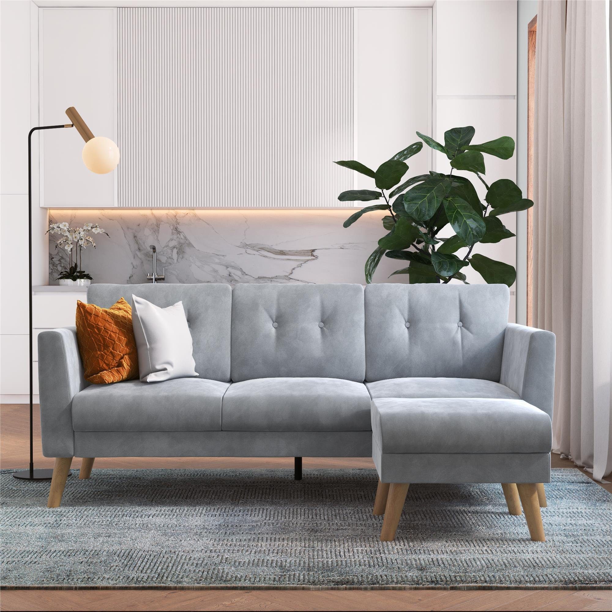 CosmoLiving by Cosmopolitan 3-zitsbank Gloria Met knoopstiksels