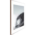 reinders! artprint slim frame wood 50x50 wave zwart