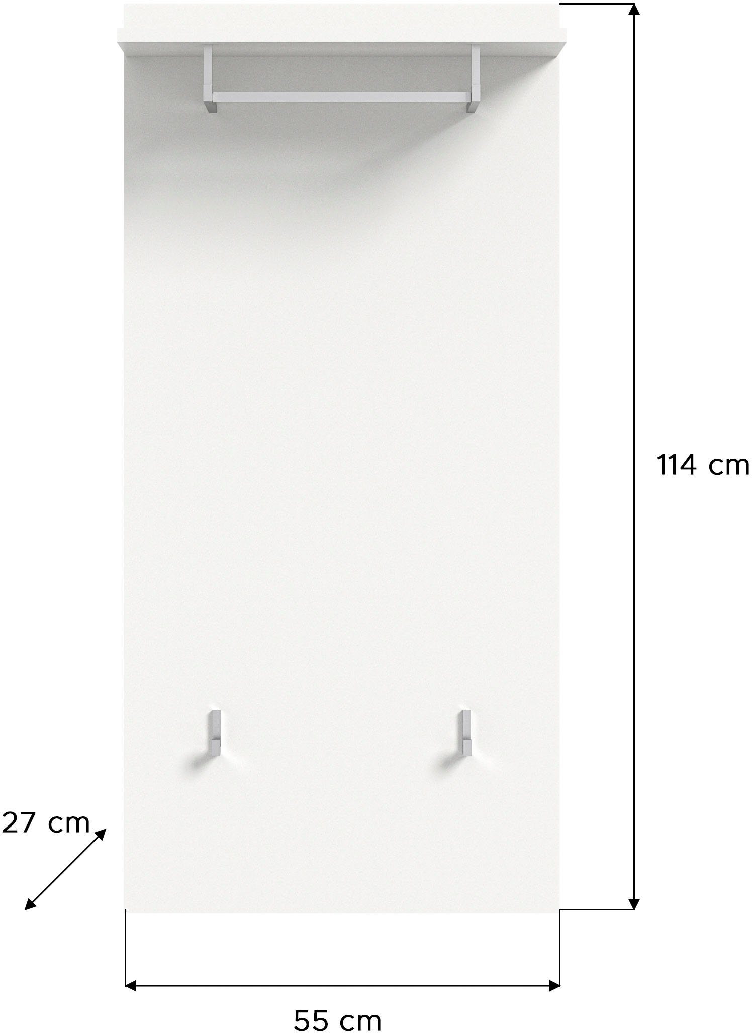 INOSIGN Halmeubelset Valge, Breedte 110 cm, 3-delig Set, bestaande uit: (3-delig)