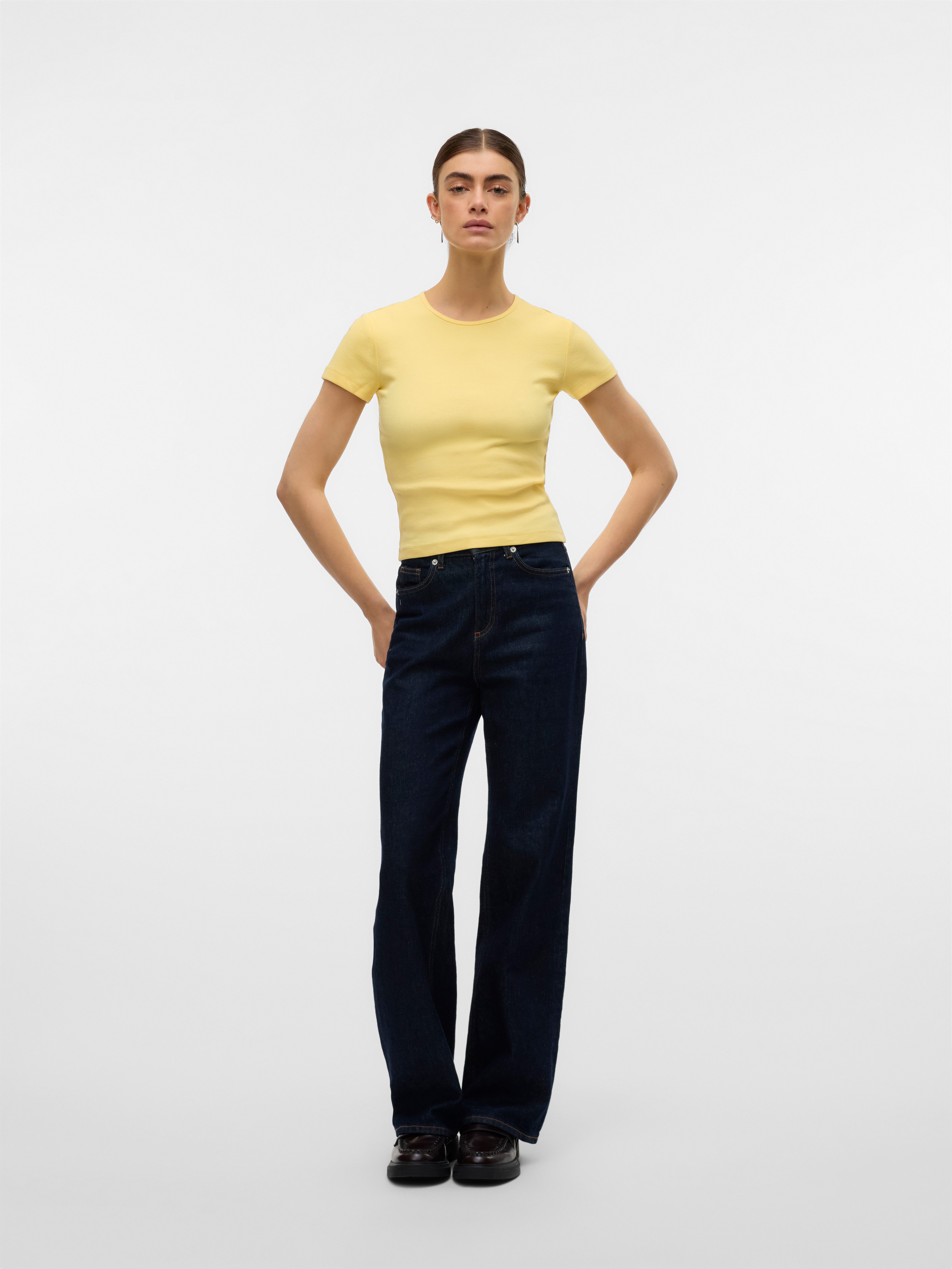 Vero Moda Shirt met ronde hals VMCHLOE SS SHORT TOP JRS NOOS