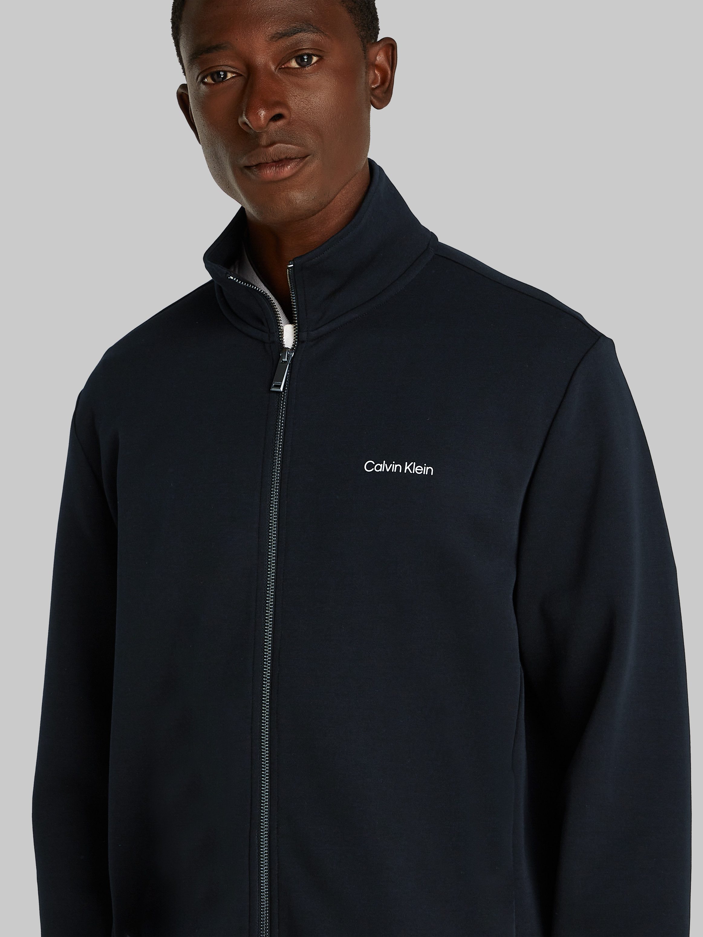 Calvin Klein Sweatshirt MICRO LOGO MOCK NECK ZIP THROUGH