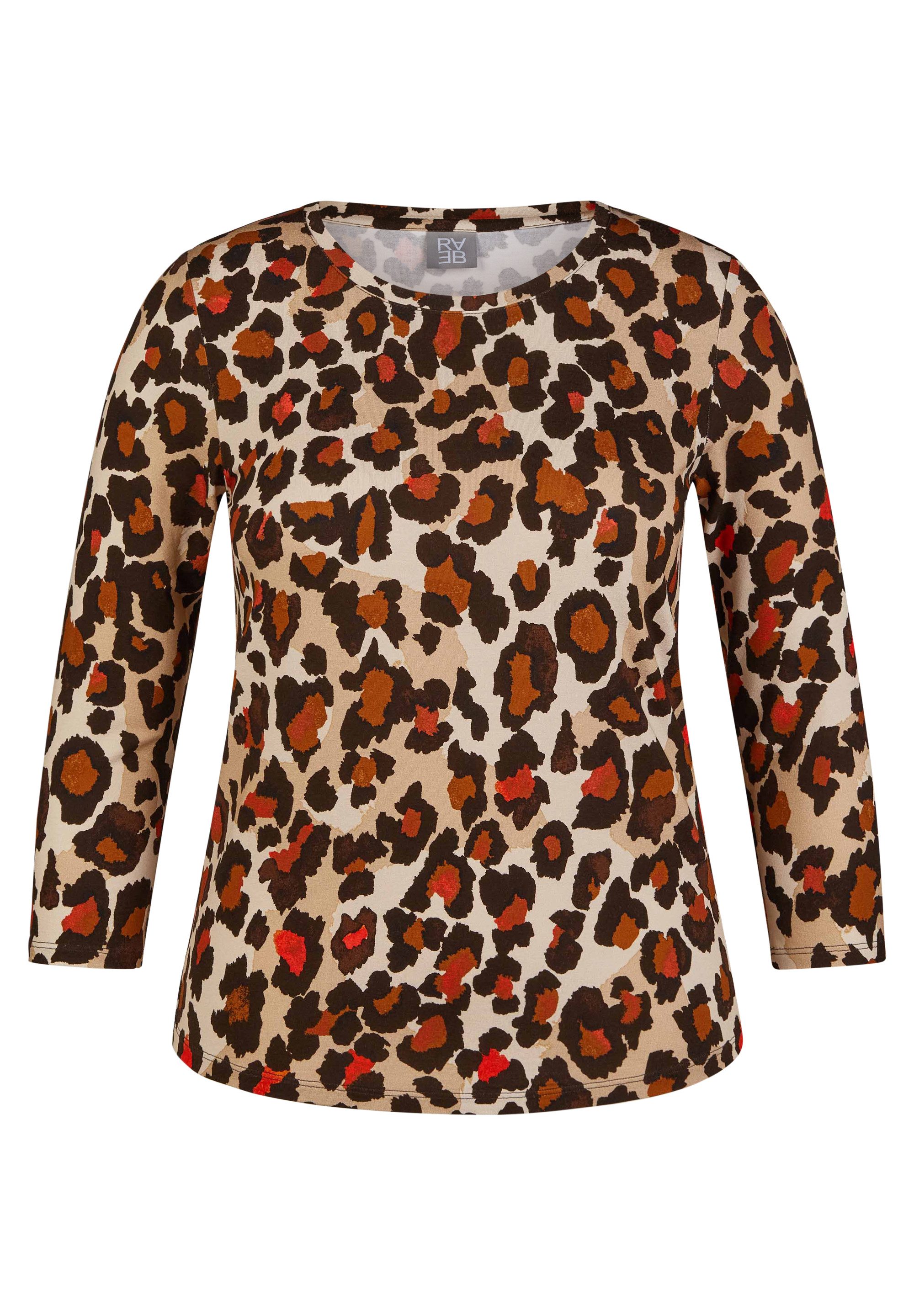 Rabe Shirt met 3/4 mouwen met luipaardprint