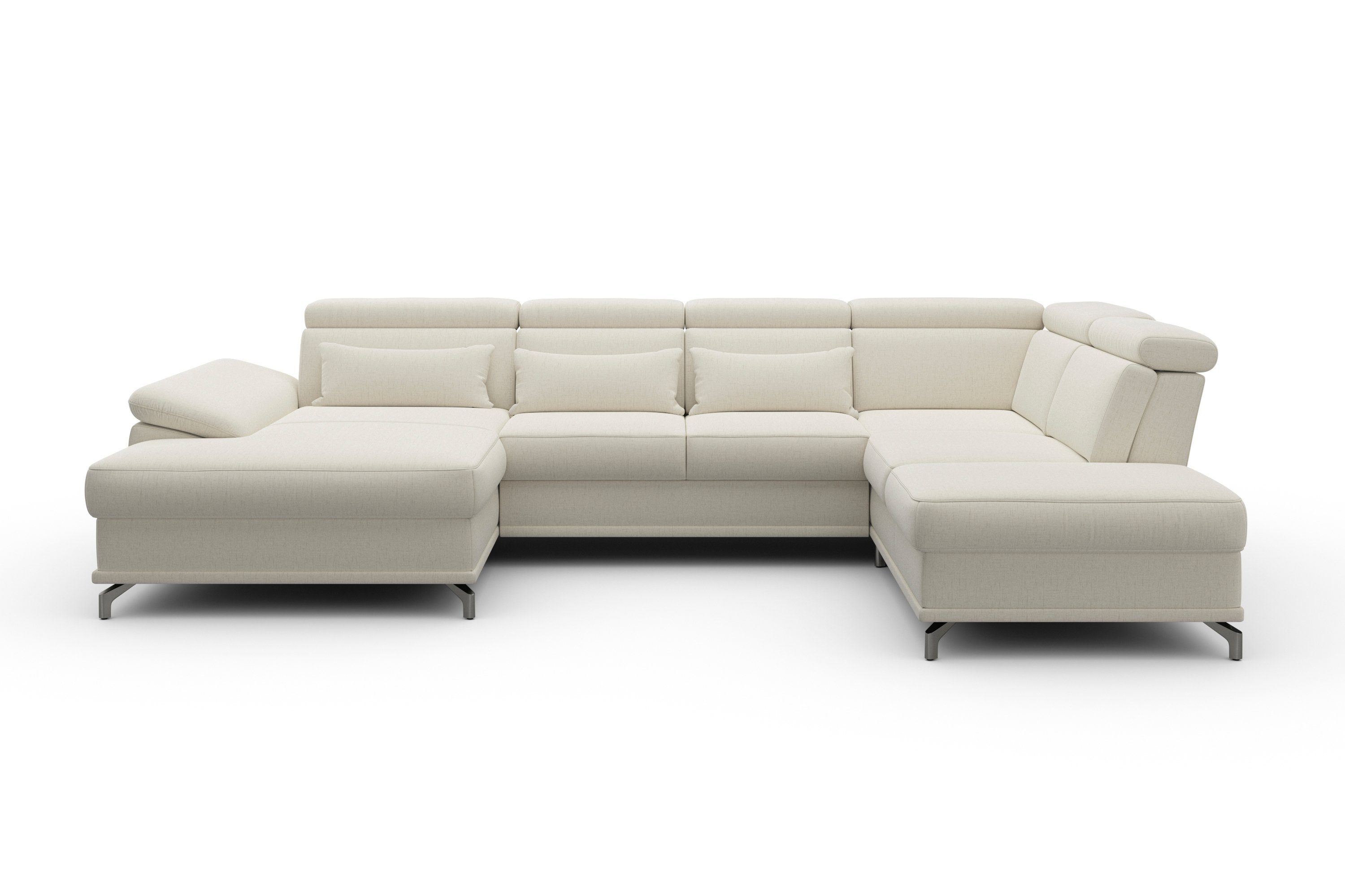 sit&more Zithoek Cabrio U-vorm, met zitdiepteverstelling, arm- en hoofdsteunverstelling