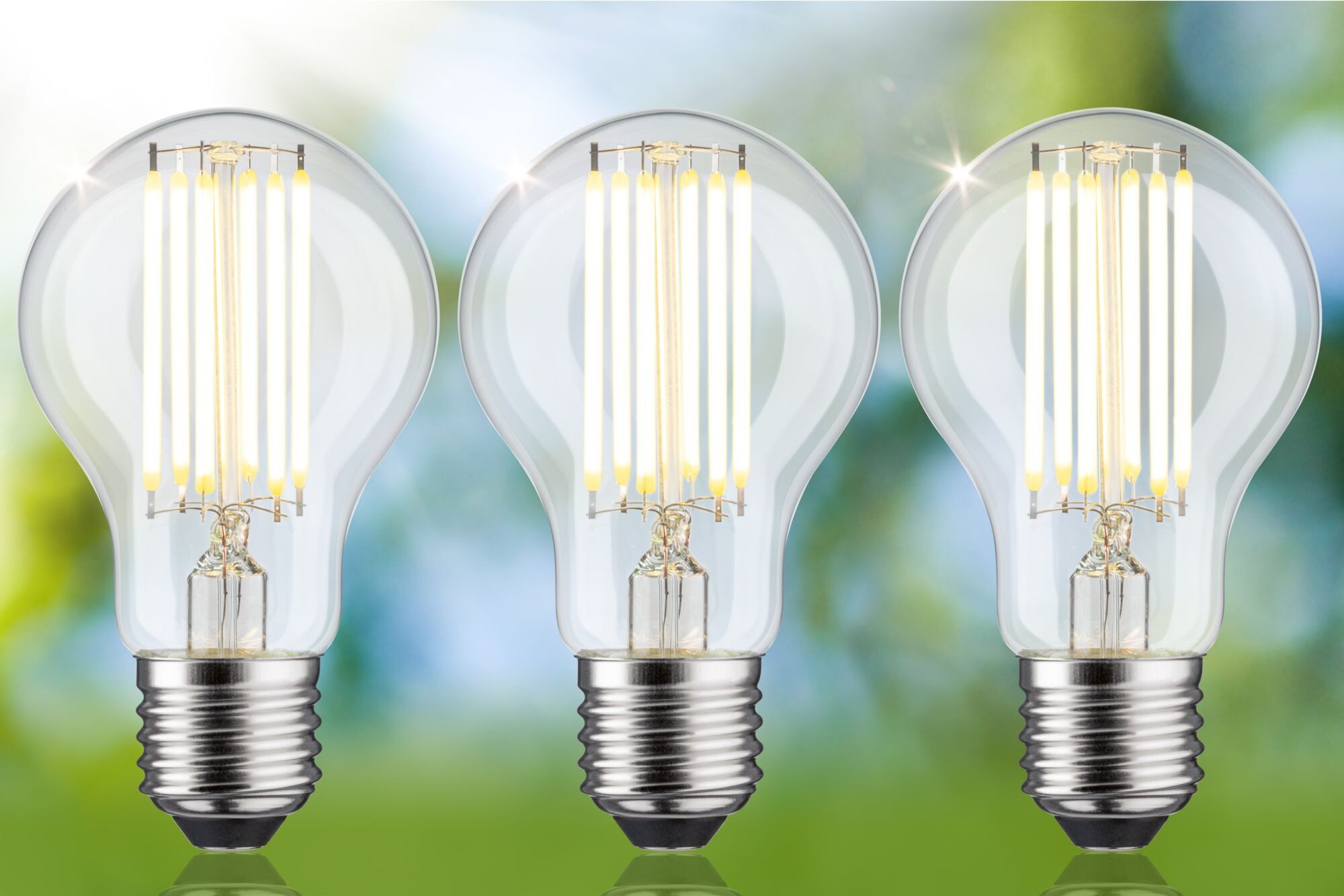 Paulmann Led-verlichting Eco-Line filament 230V LED lamp E27 3-pack 1055lm 5W 3000K helder (3 stuks)