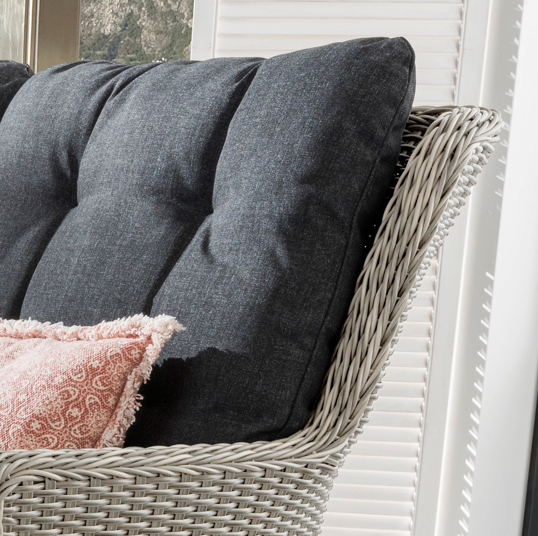 Destiny Loungebank Casa Aluminium, polyrattan, 2-zits bank, incl. kussens