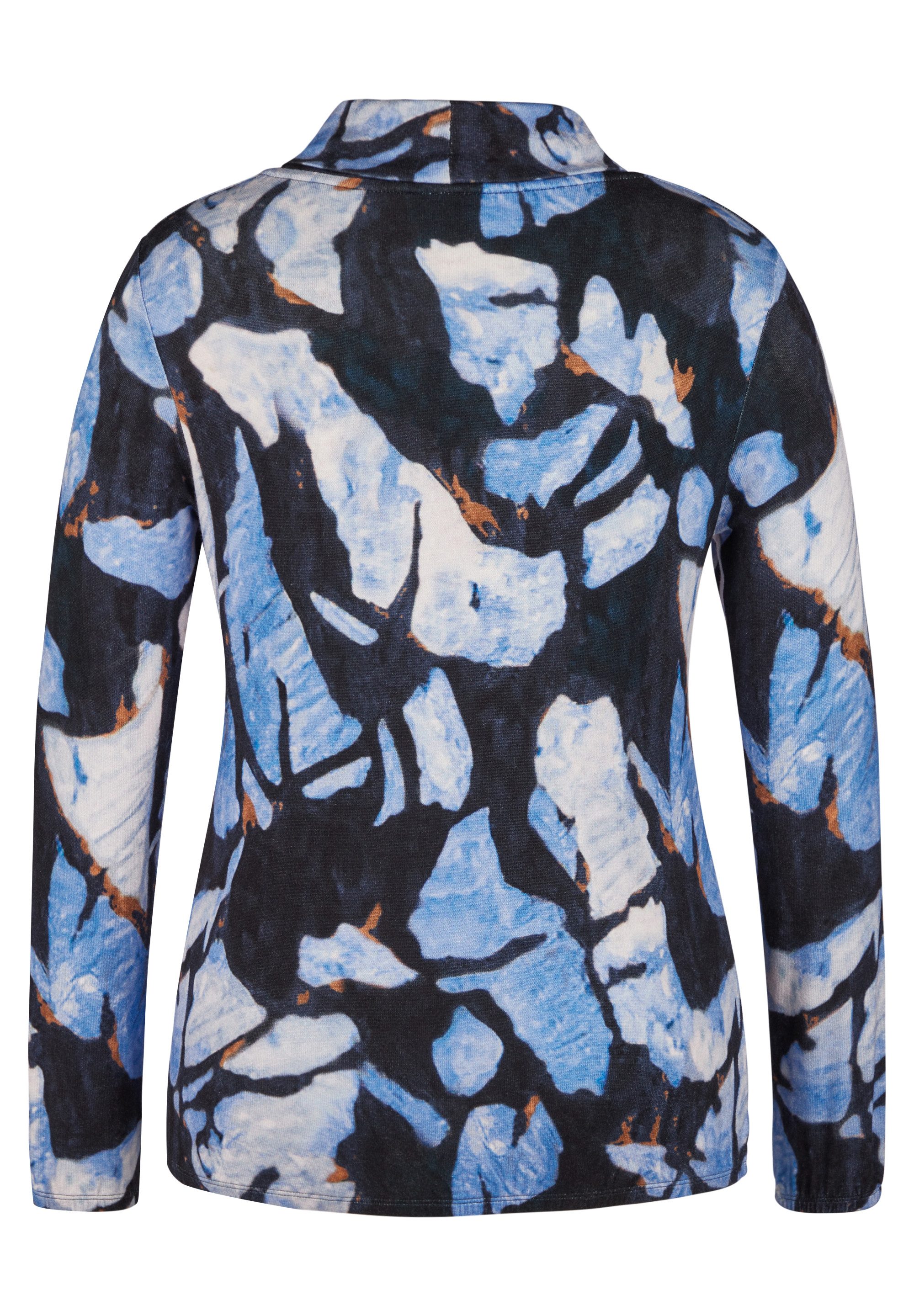 Rabe Shirt met lange mouwen met allover-print en staande kraag