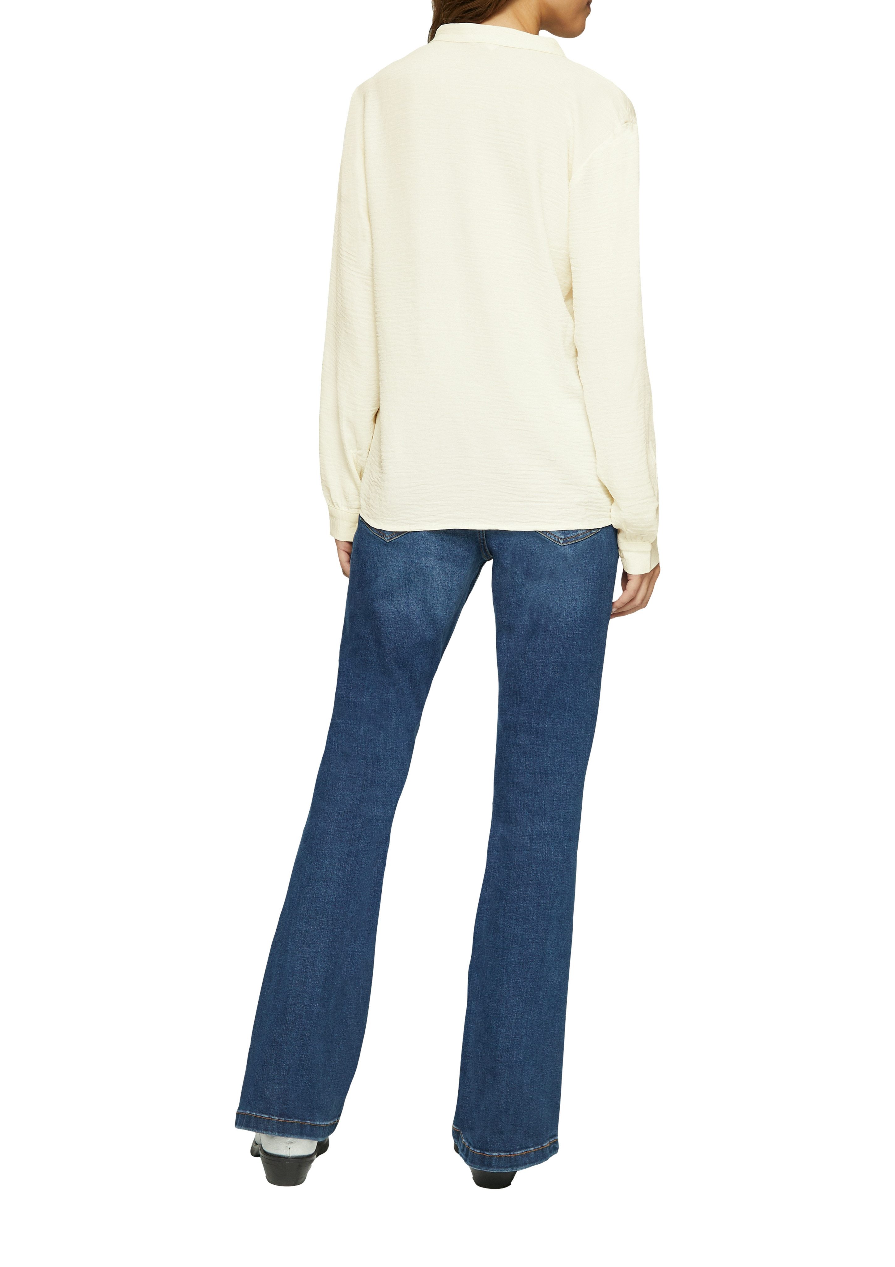 Q S designed by Blouse met lange mouwen met knoopsluiting