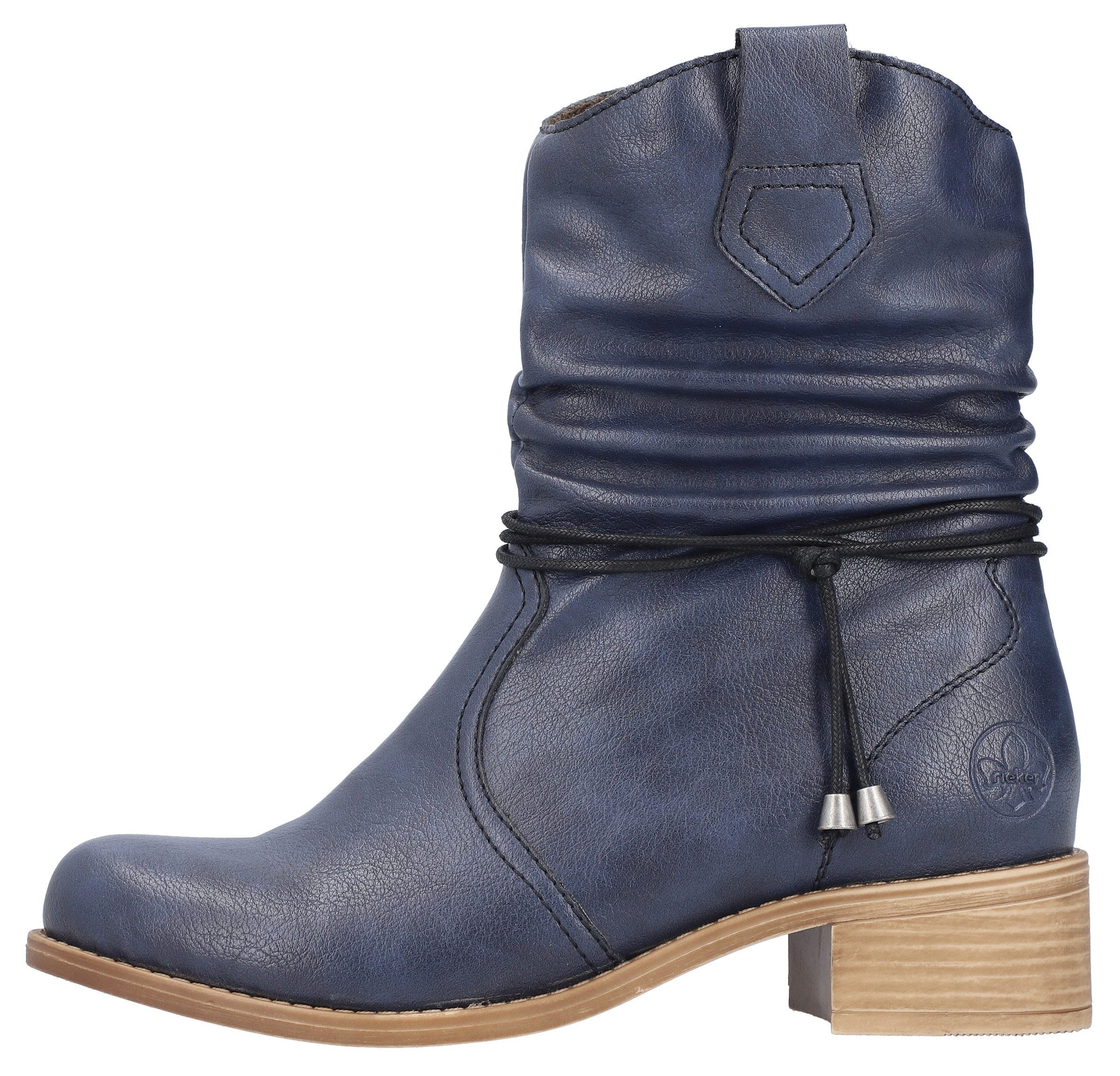 Rieker Winterlaarsjes laarzen, hakken, slouchy schacht, met binnenrits