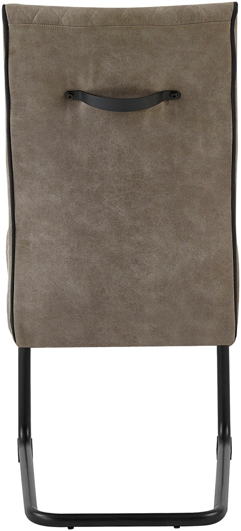 byLIVING Vrijdragende stoel Maria-XXL set van 2 met comfortabele verenbekleding en xxl belasting tot 150 kg (set, 2 stuks)
