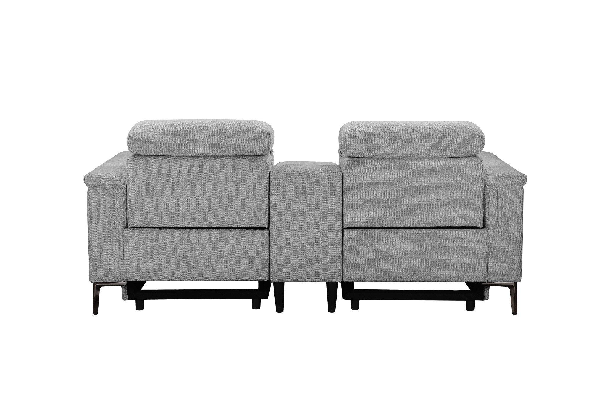 Places of Style 2-zitsbank Lund, 2-zits bioscoopbank, tv-fauteuil, multimedia-sofa, USB-A met elektrische of handmatige relaxfunctie, bekerhouder en opbergruimte
