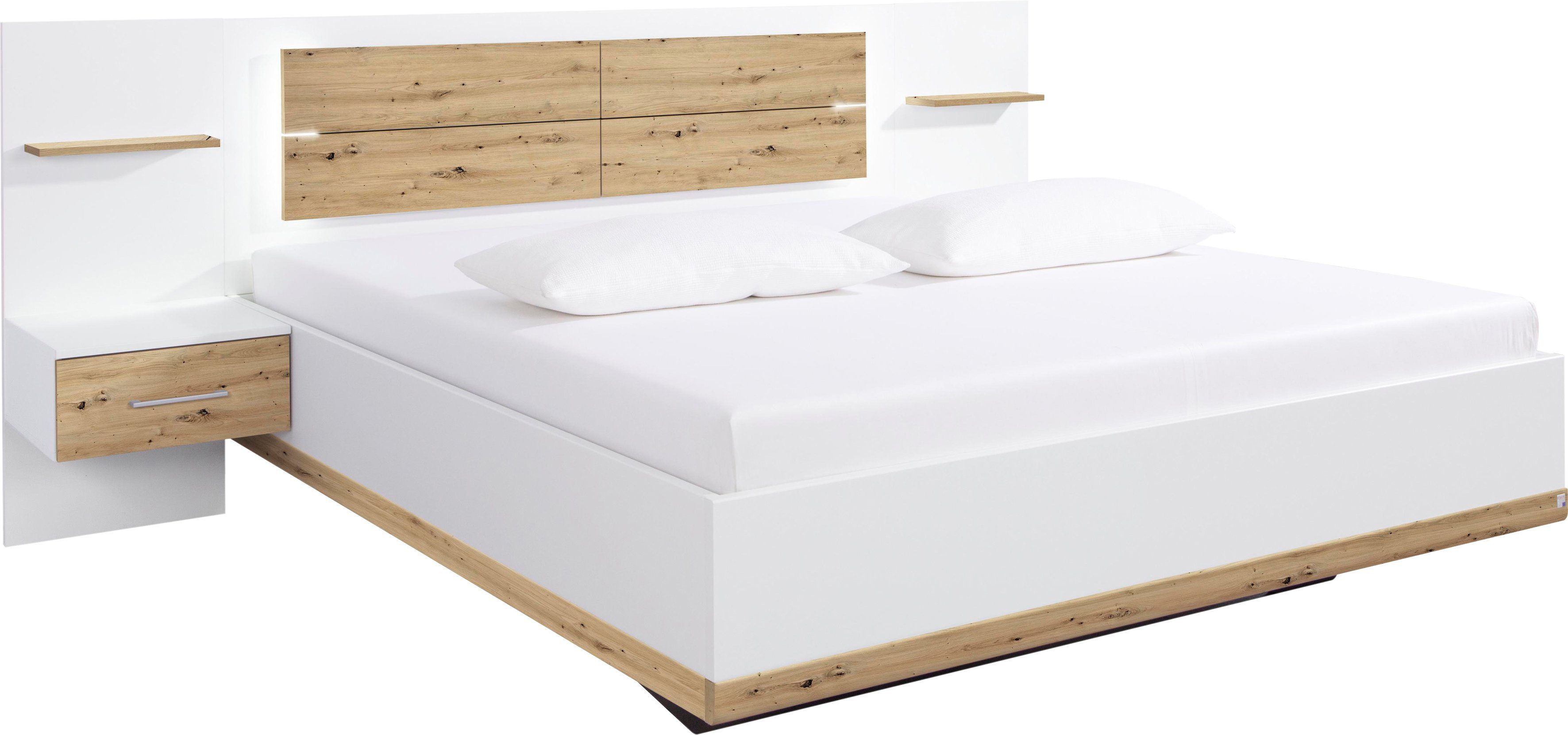 rauch Ledikant Boston extra inclusief ledverlichting bedframes wit