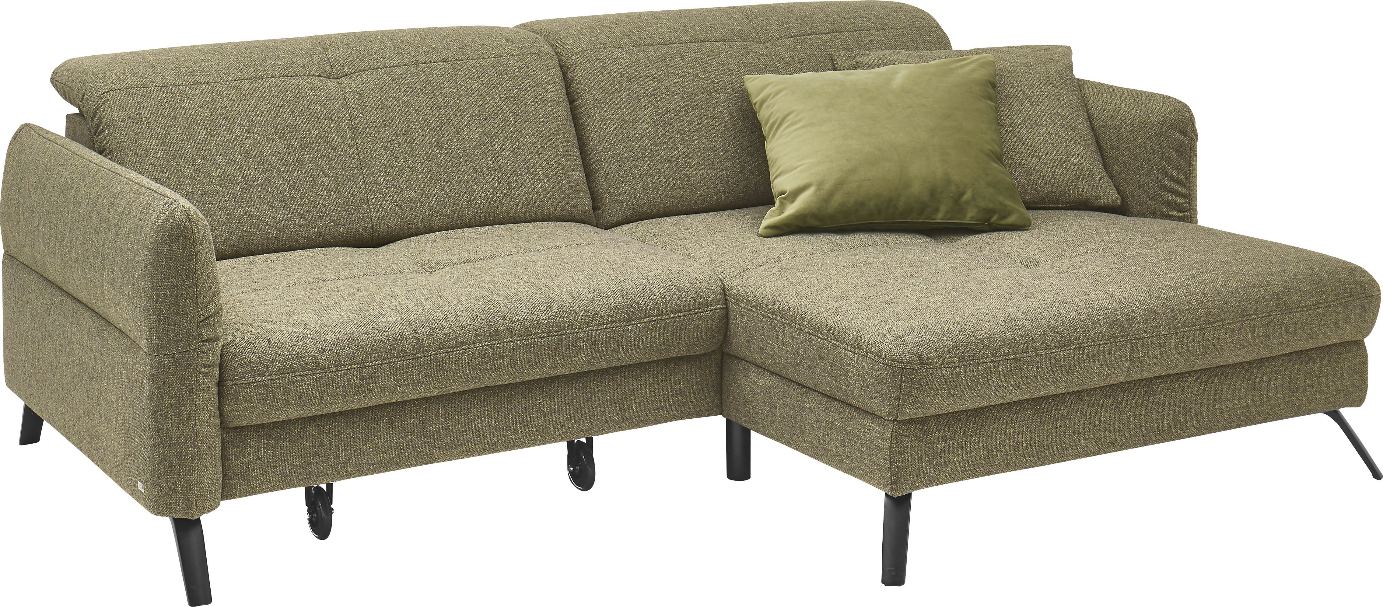set one by Musterring Hoekbank SO 4400 V optioneel met motorische bedfunctie & hoofdverstelling, voet zwart