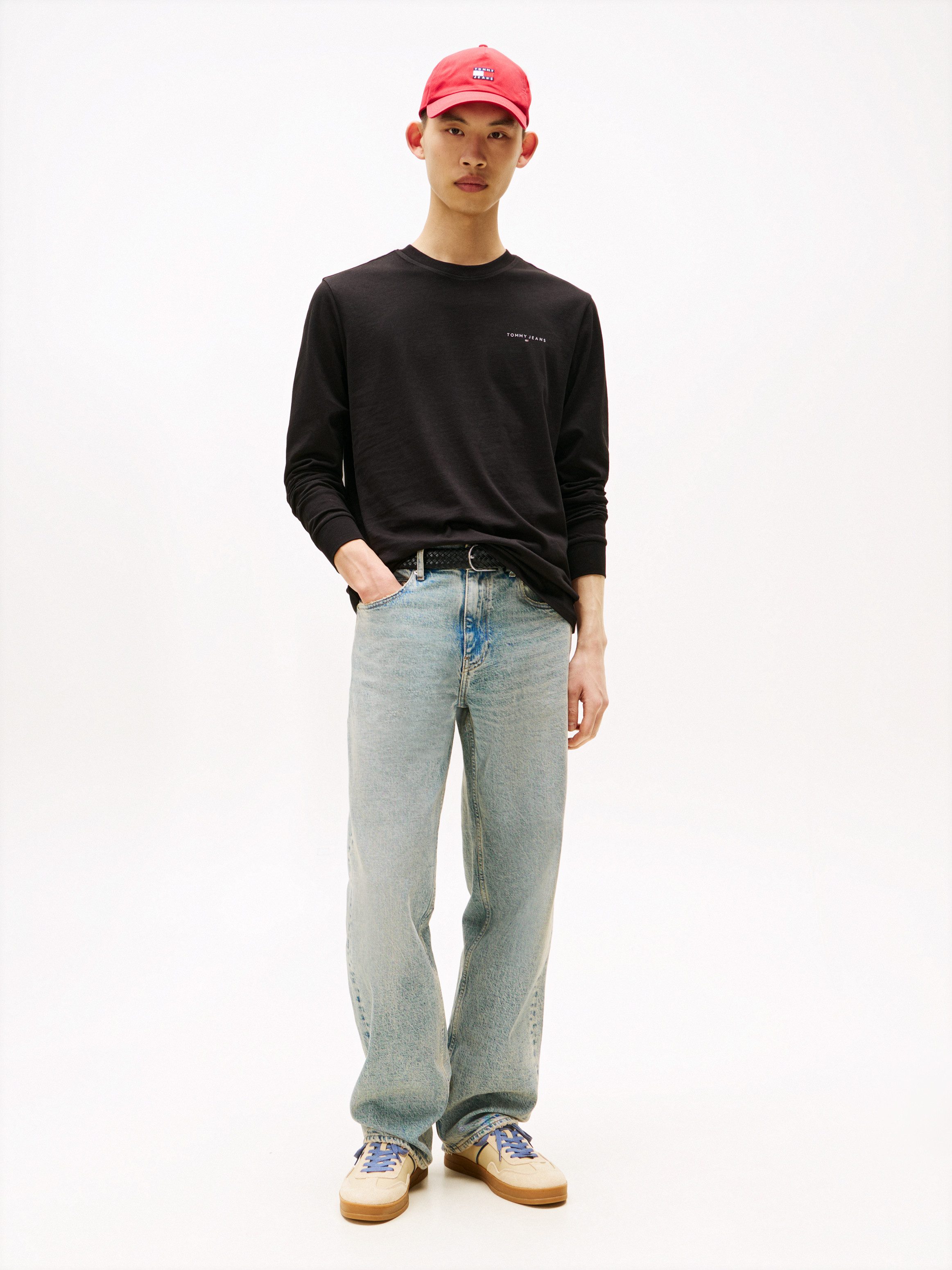 TOMMY JEANS Shirt met lange mouwen TJM SLIM CHEST LINEAR LS TEE EXT