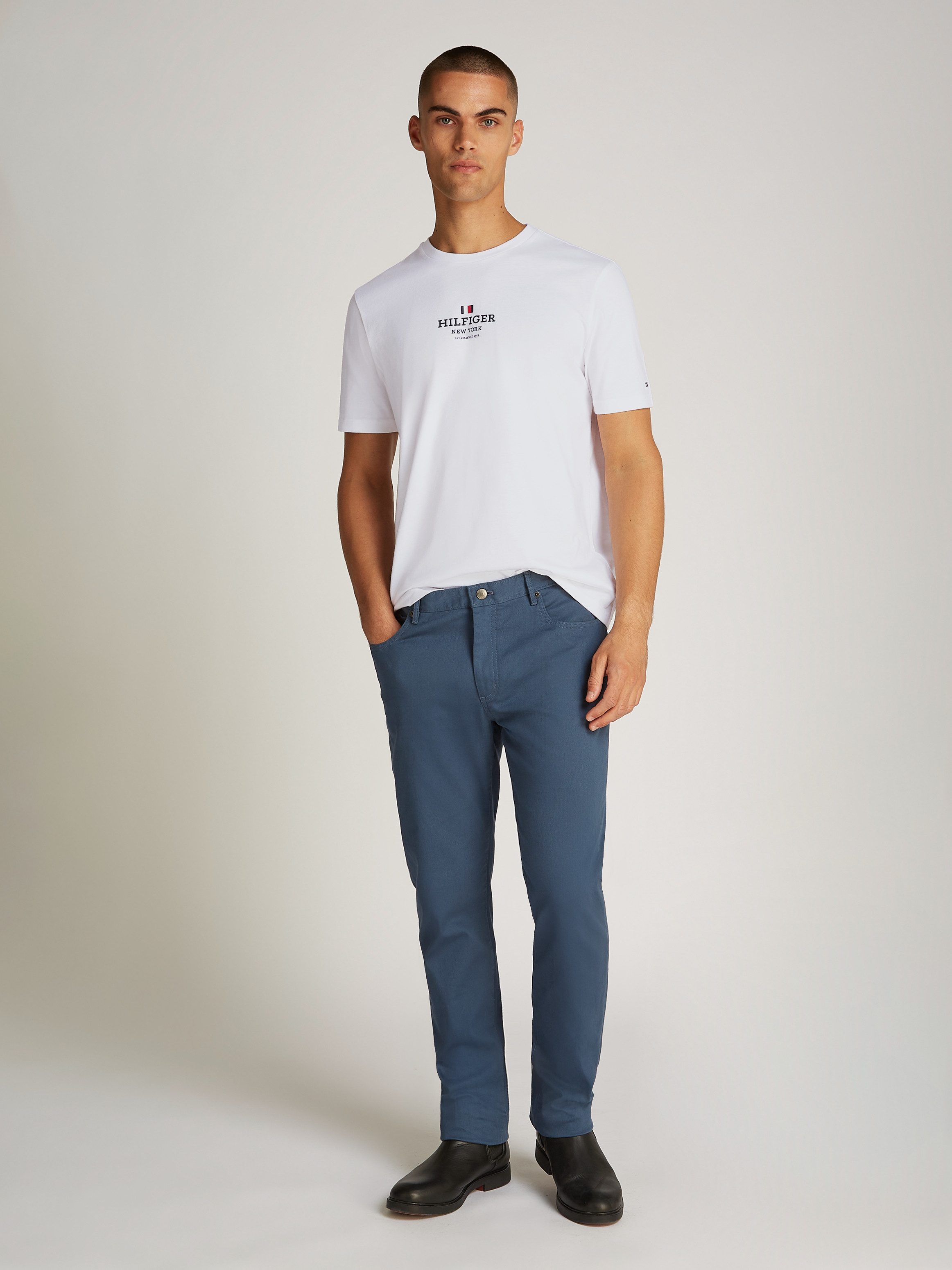 Tommy Hilfiger T-shirt RWB HILFIGER TEE Logoprint op borsthoogte