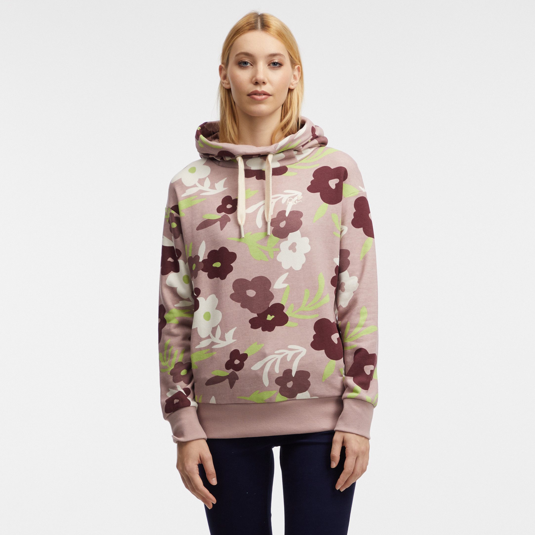 Ragwear Hoodie YODIS PRINT met bloemetjes all-over print