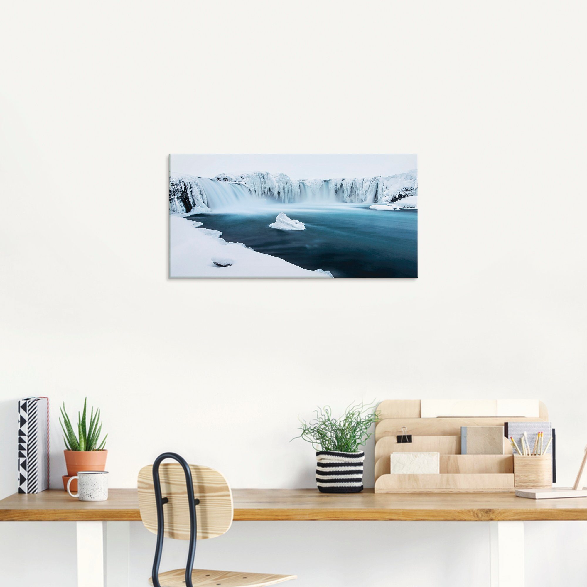 Artland Print op glas Godafoss in verschillende maten