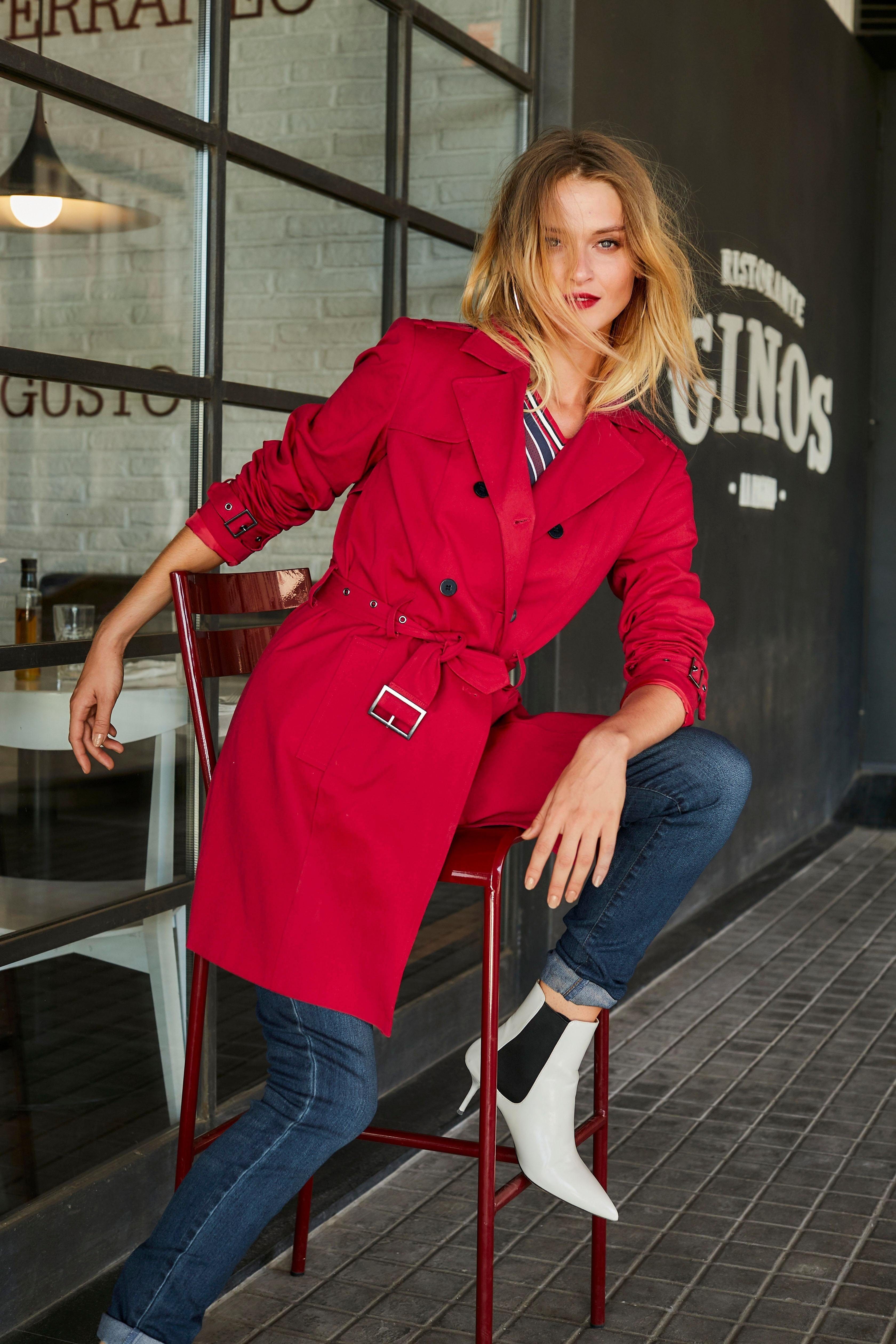 Aniston CASUAL Trenchcoat met riem voor het aanpassen van de wijdte