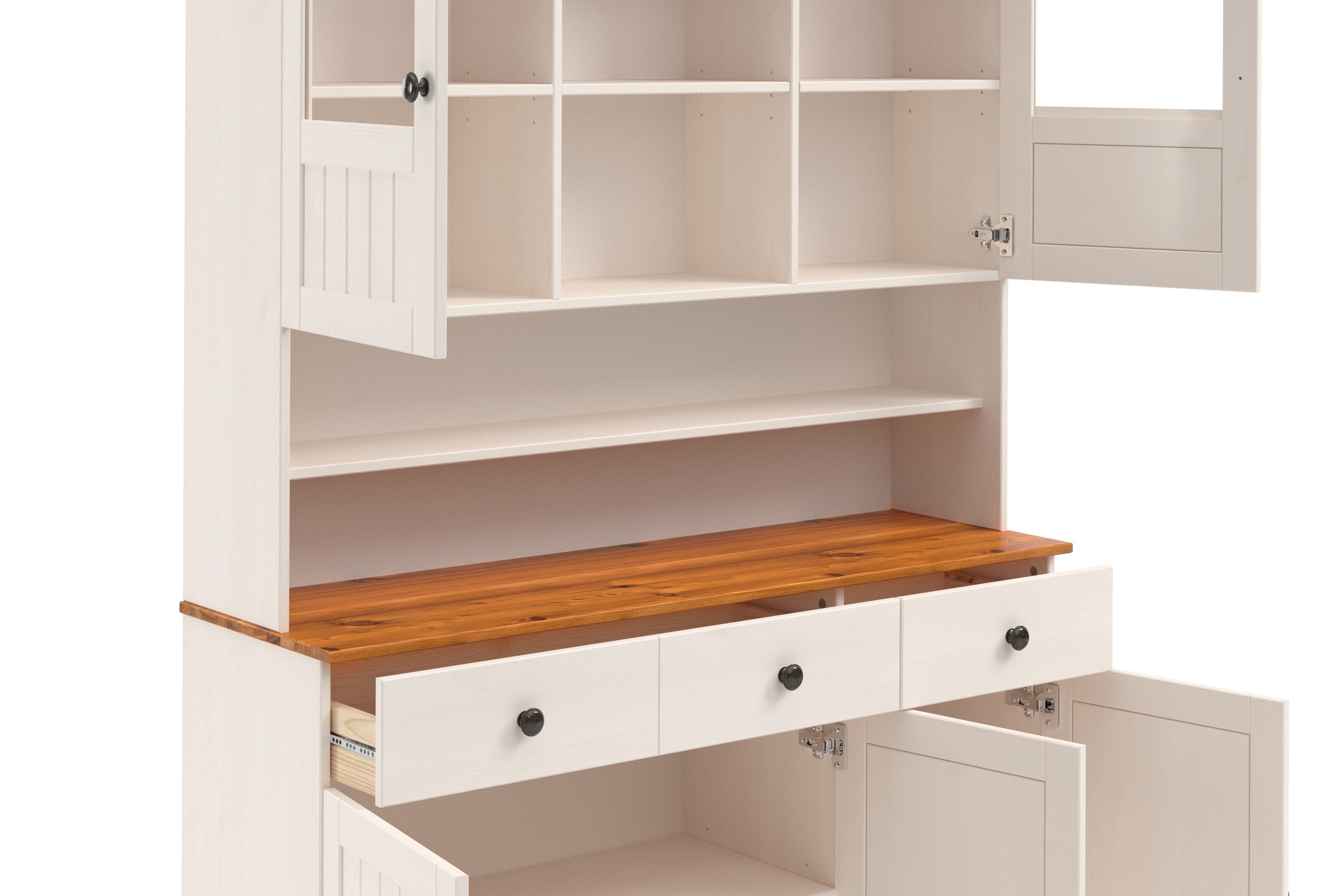 Home affaire Keukenbuffet Alby2 Met metalen grepen, breedte 125 cm