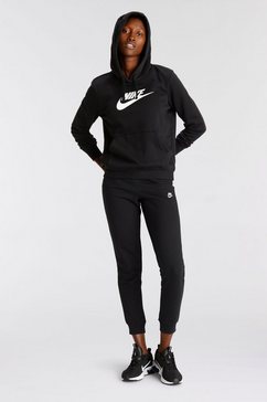 nike sportswear joggingbroek club fleece women's mid-rise slim joggers zwart