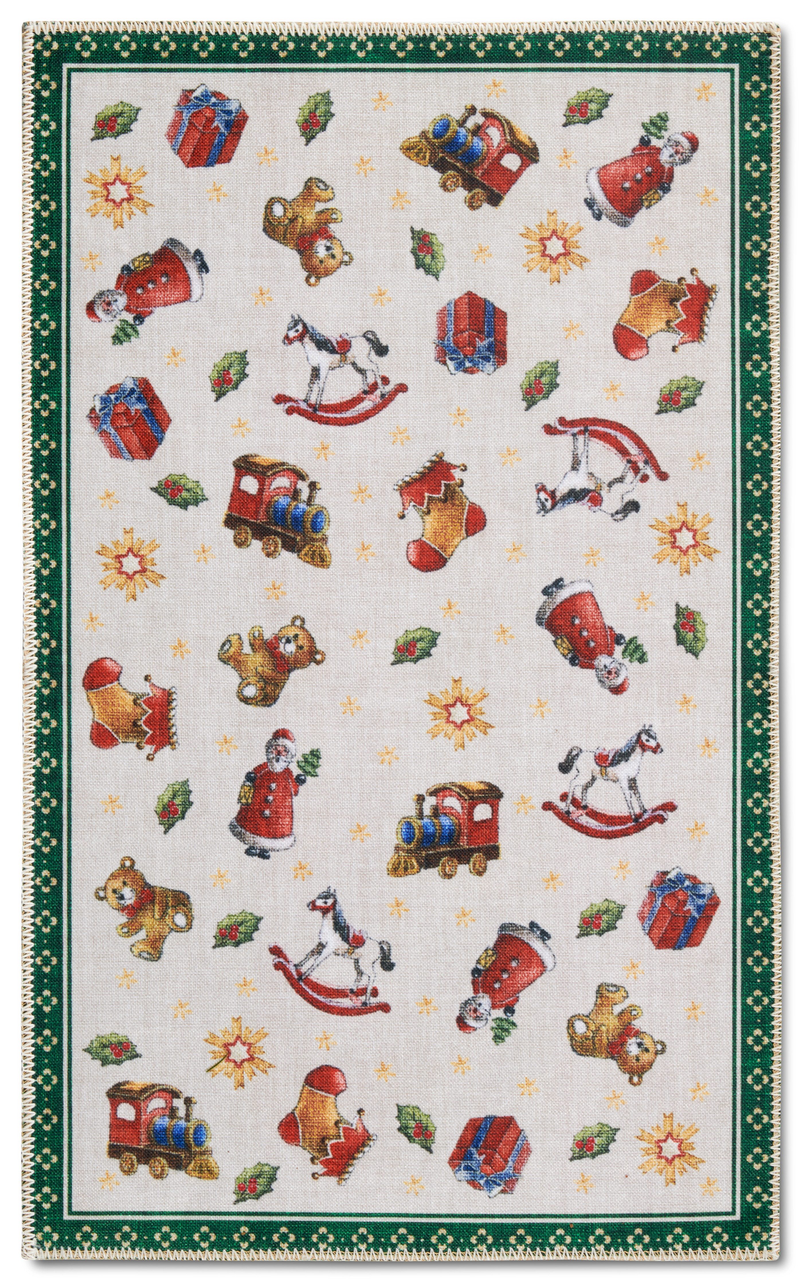 Villeroy & Boch Vloerkleed Nostalgic Toy's Delight, vierkant, rond en loper Kerst, woonkamer, hal, cadeau, Toys Delight, decoratie