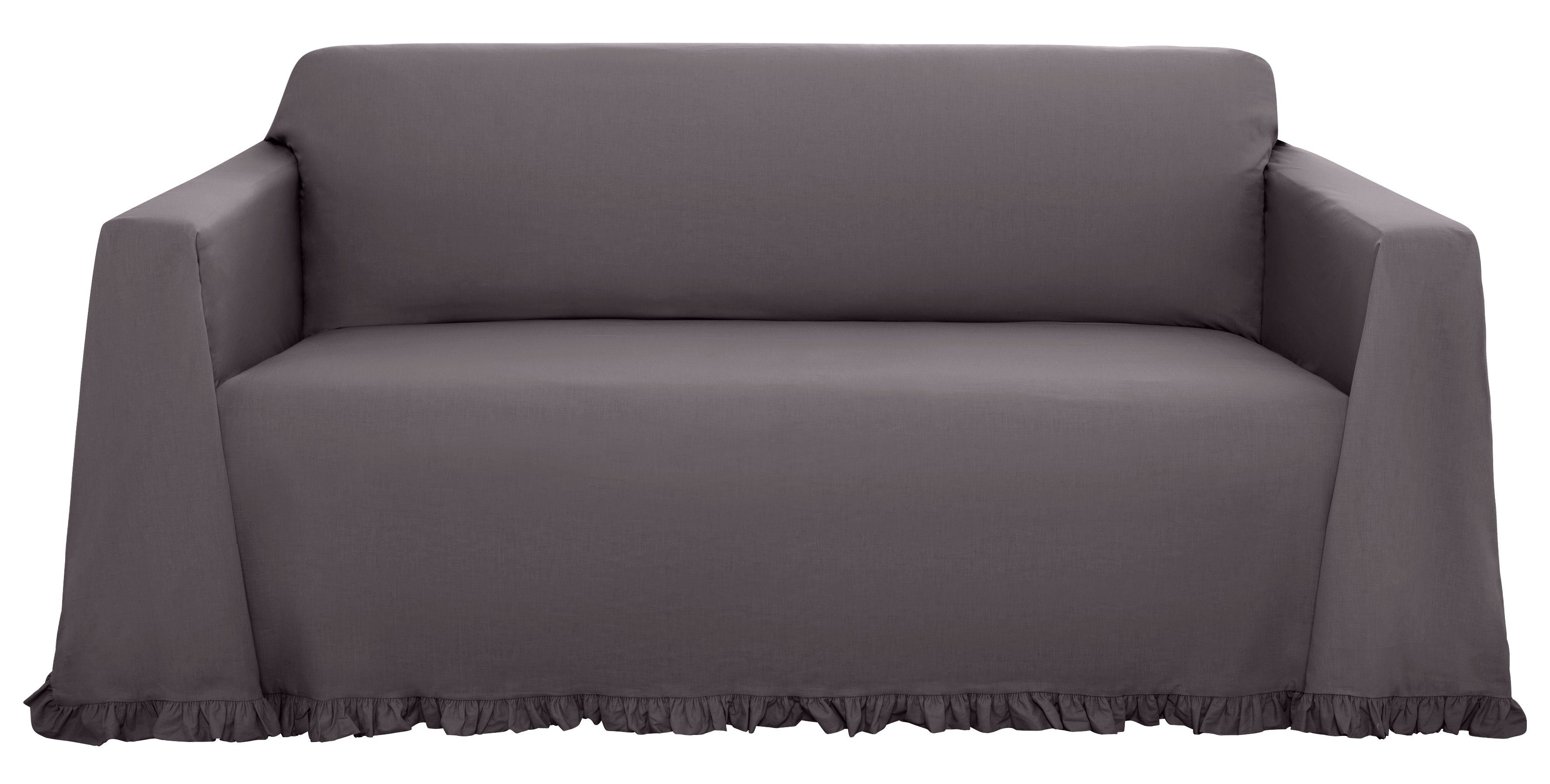 Home affaire Sprei Violetta, luchtige sprei met franjes, zonder voering met volants, 100% katoen, ook als tafelkleed te gebruiken