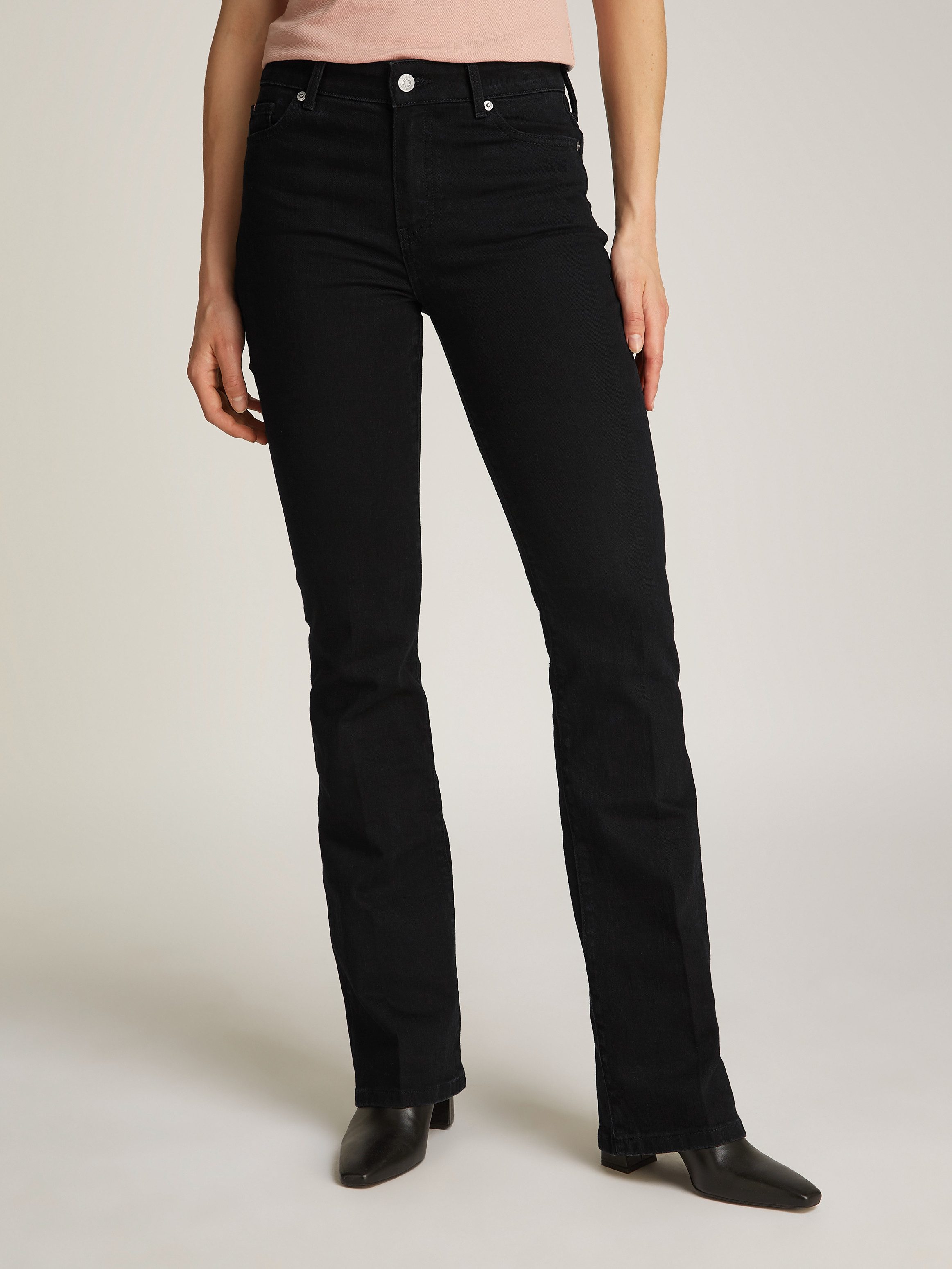 Tommy Hilfiger Bootcut jeans BOOTCUT REGULAR WAIST gemiddelde normale taillehoogte met persplooien met studs