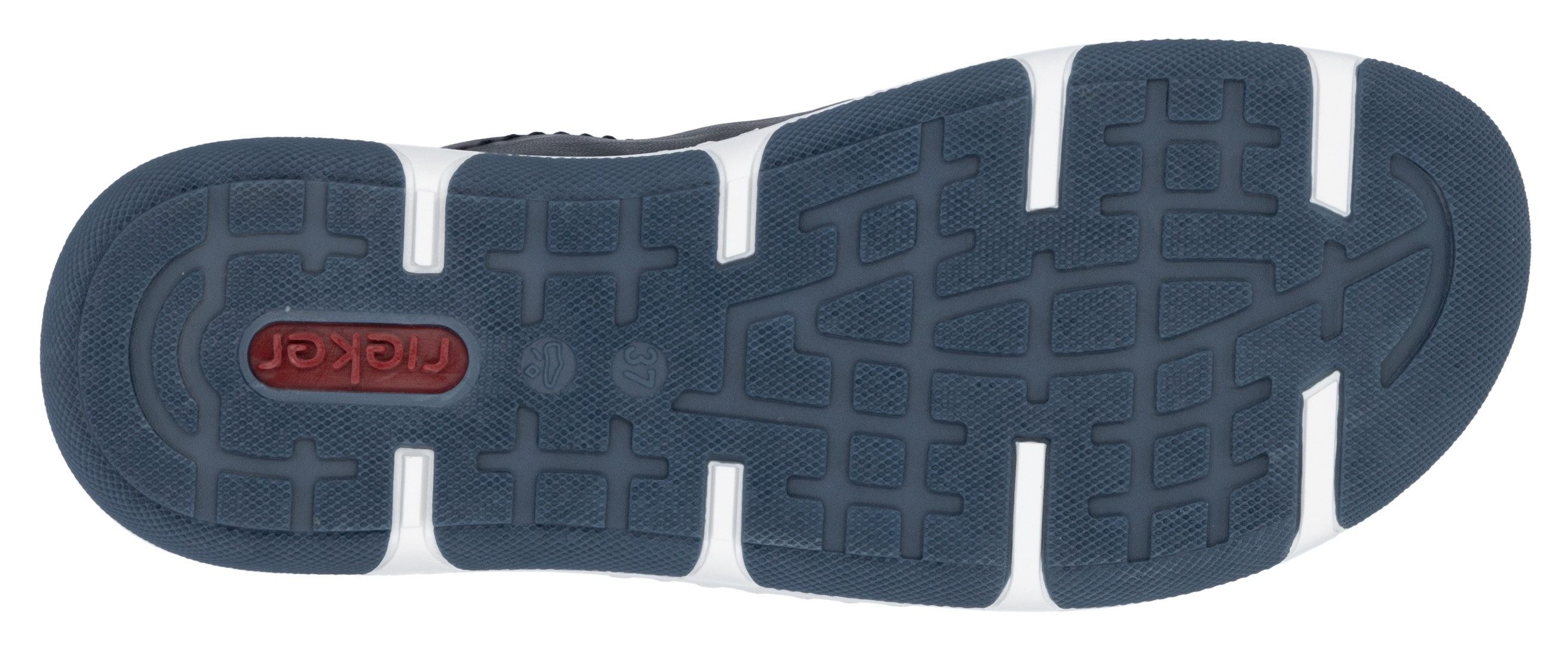 Rieker Sneakers , lage schoen, vrijetijdsschoen, veterschoen met gevoerde schacht