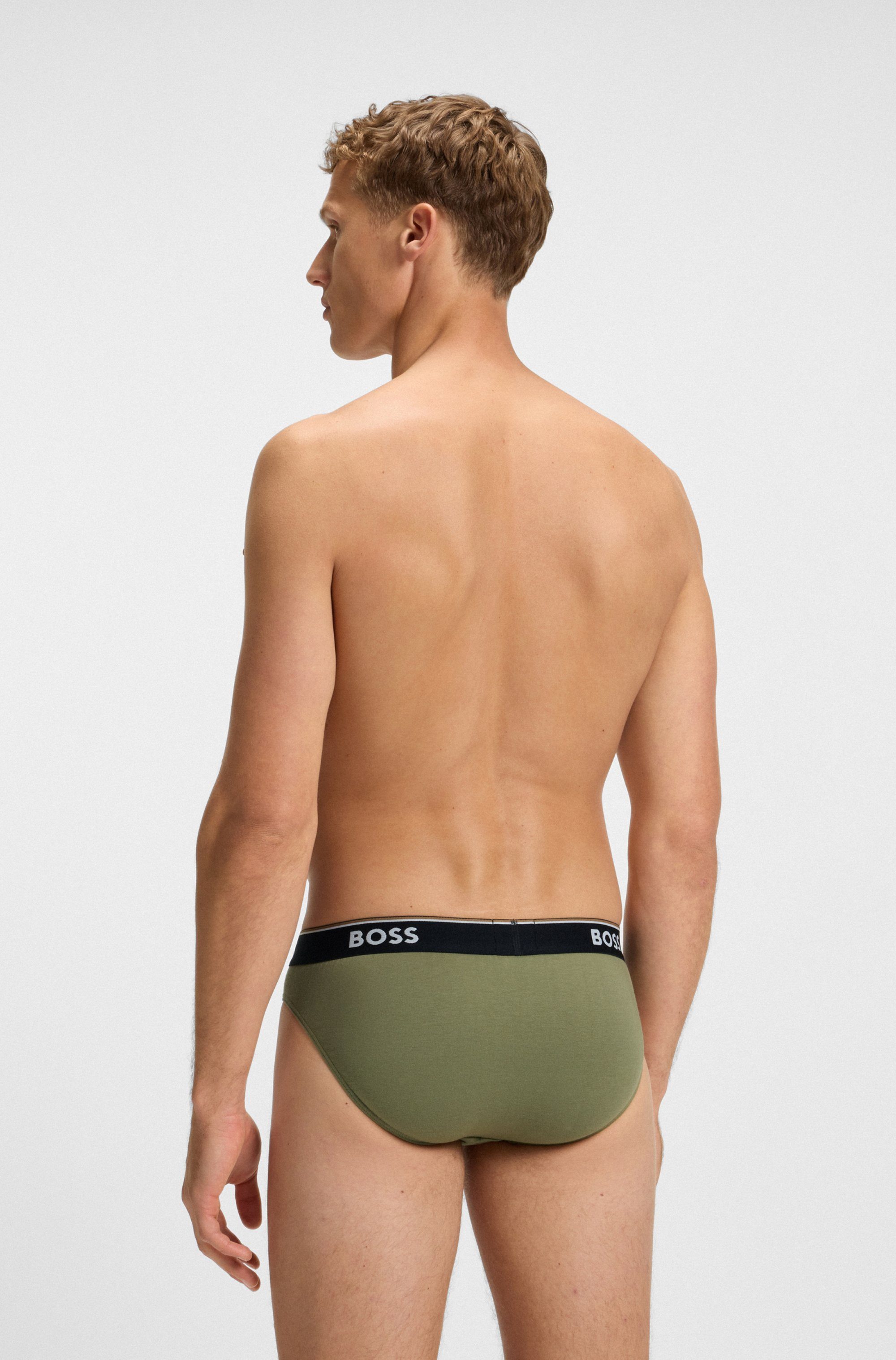BOSS Slip Brief 3P Power met boss-opdruk (set, 3 stuks)