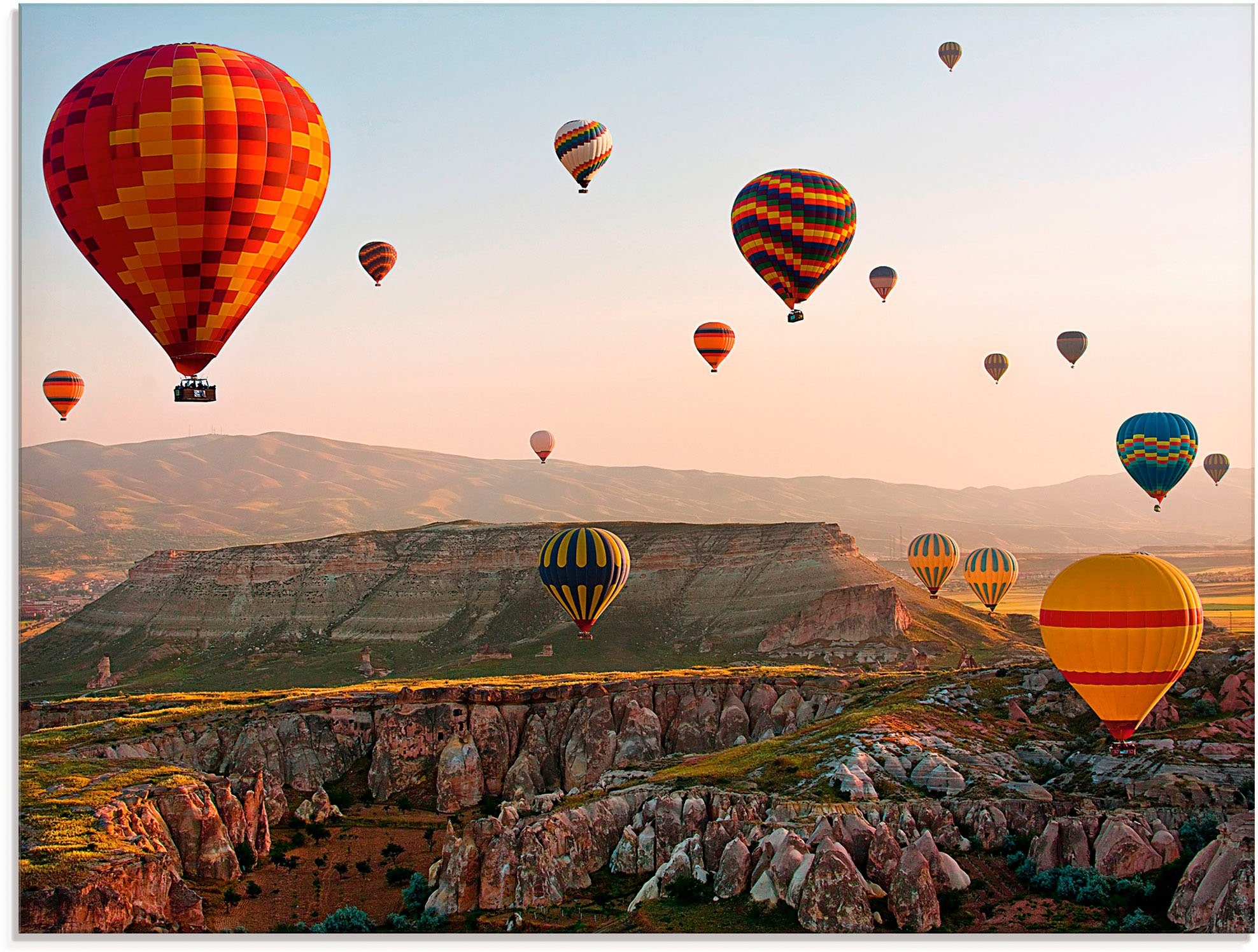 Artland Print op glas Ballonvaart in Cappadocië (1 stuk)