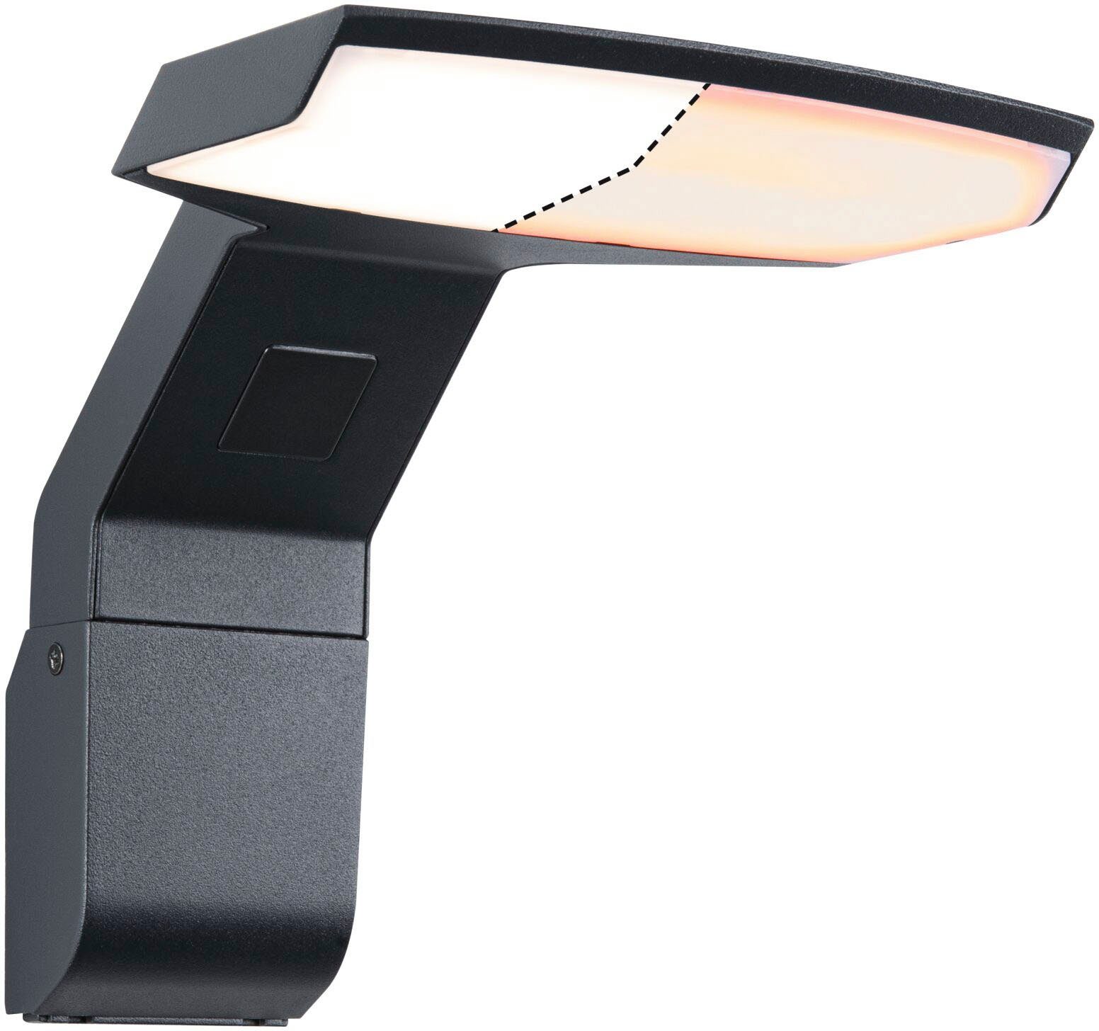 Paulmann Led-wandlamp voor buiten Zenera 230V Antraciet 2.200 - 3.000 K insectvriendelijk en zeewaterbestendig