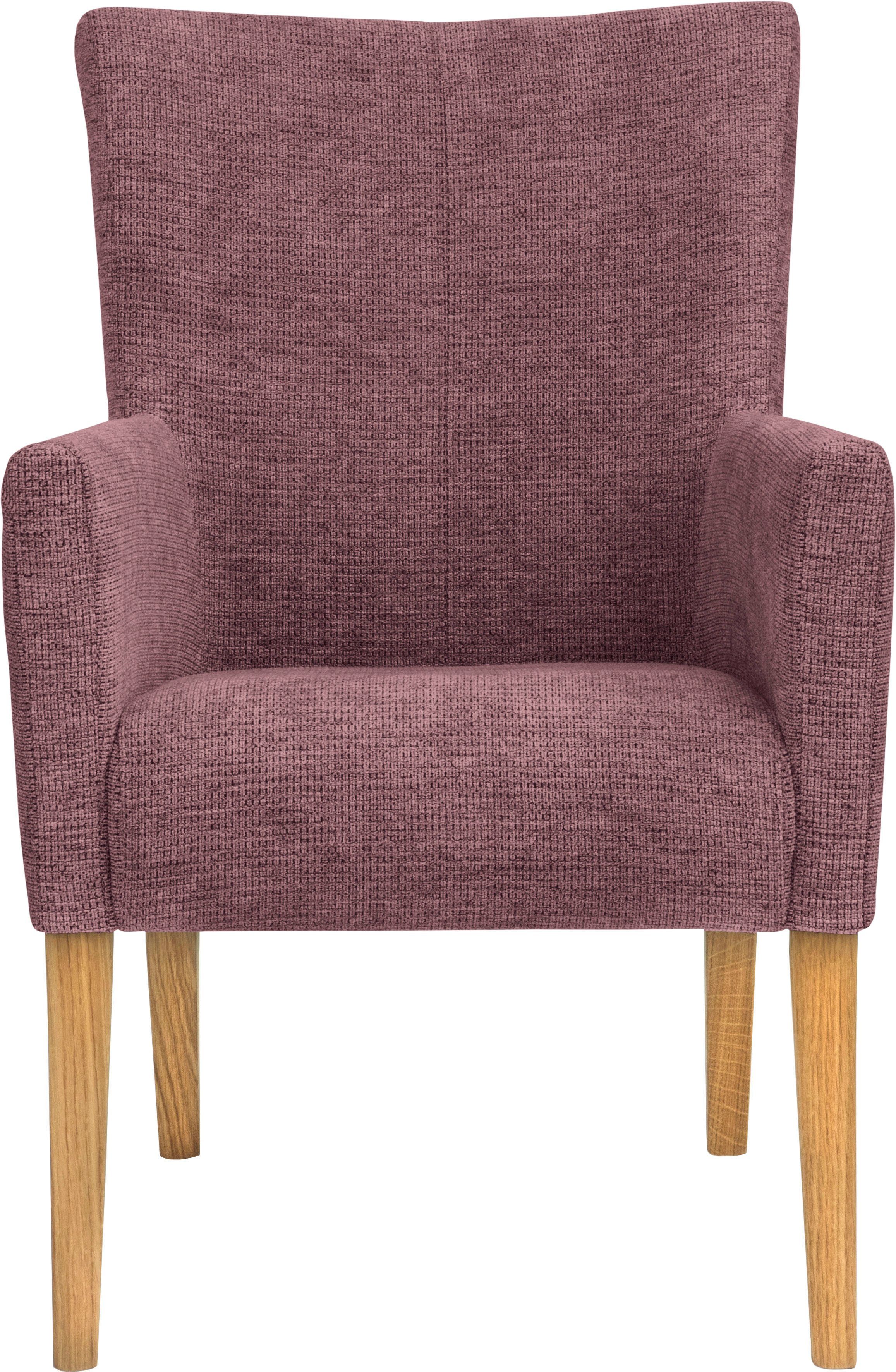 Home affaire Stoel met armleuningen King BESTSELLER! Eetkamerstoel met comfortabele bekleding, eetkamerstoel met armleuningen