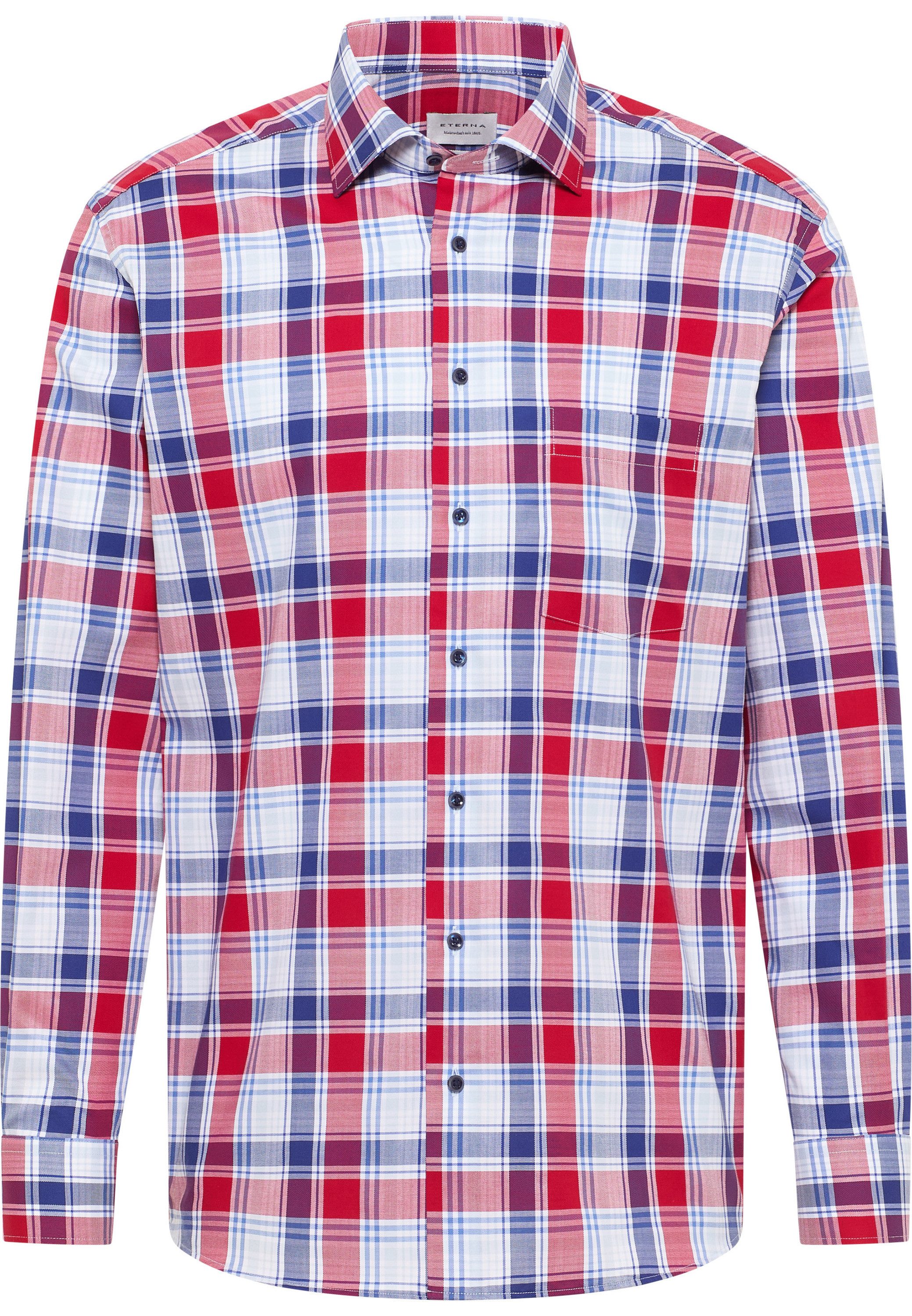 Eterna Overhemd met lange mouwen MODERN FIT NON IRON (strijkvrij)